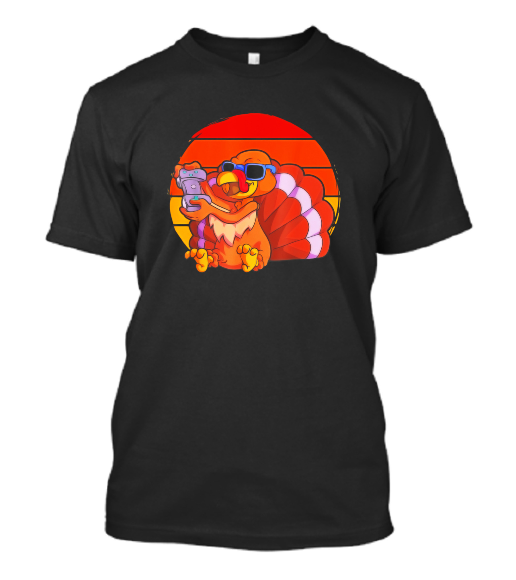 Thanksgiving Gamer Turkey Boys Men Gaming Fun T-Shirt