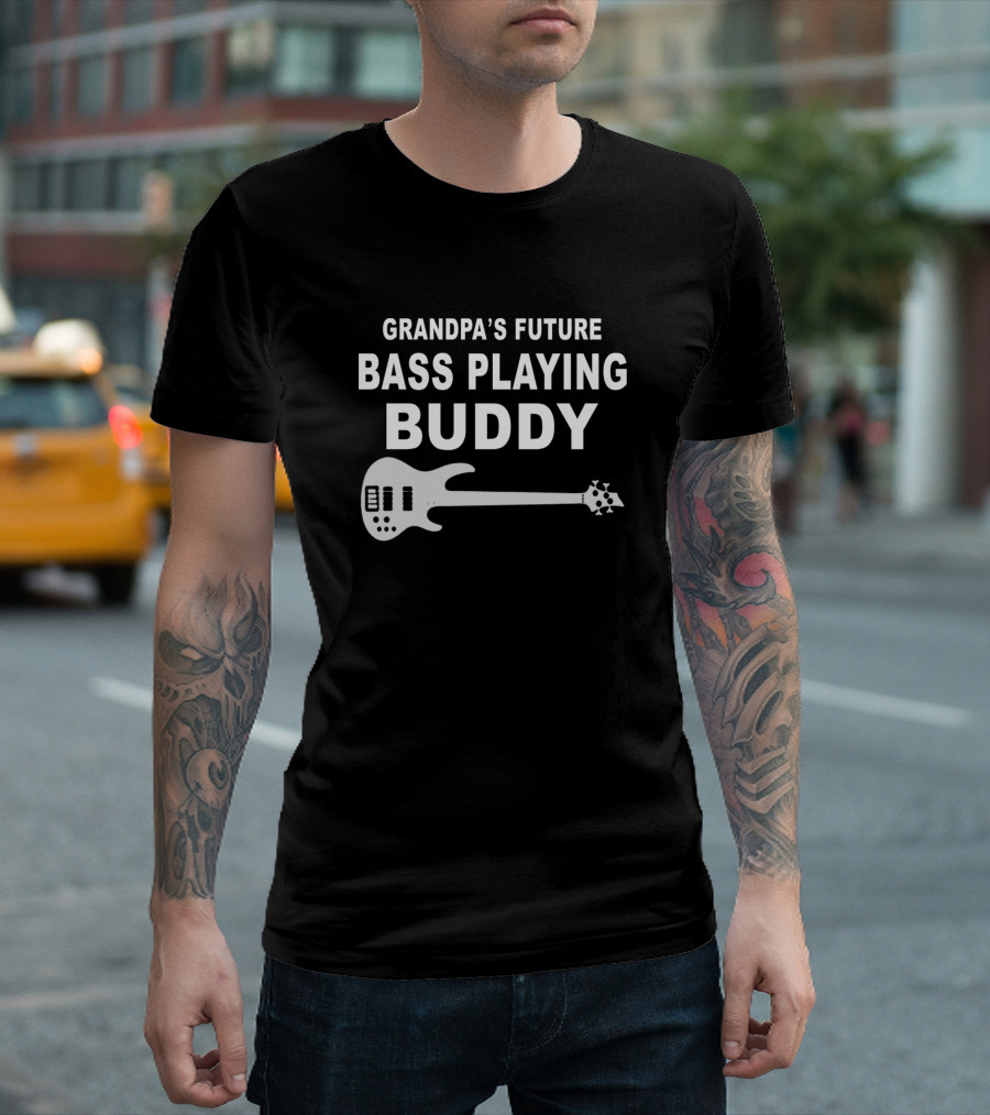 Grandpa's Future Bass Playing Buddy Electric Guitar T-Shirt
