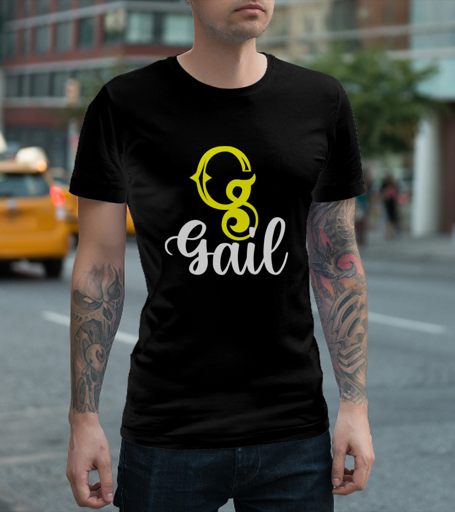 Gail Double G Logo Gail Surname Gail Second Name T-Shirt