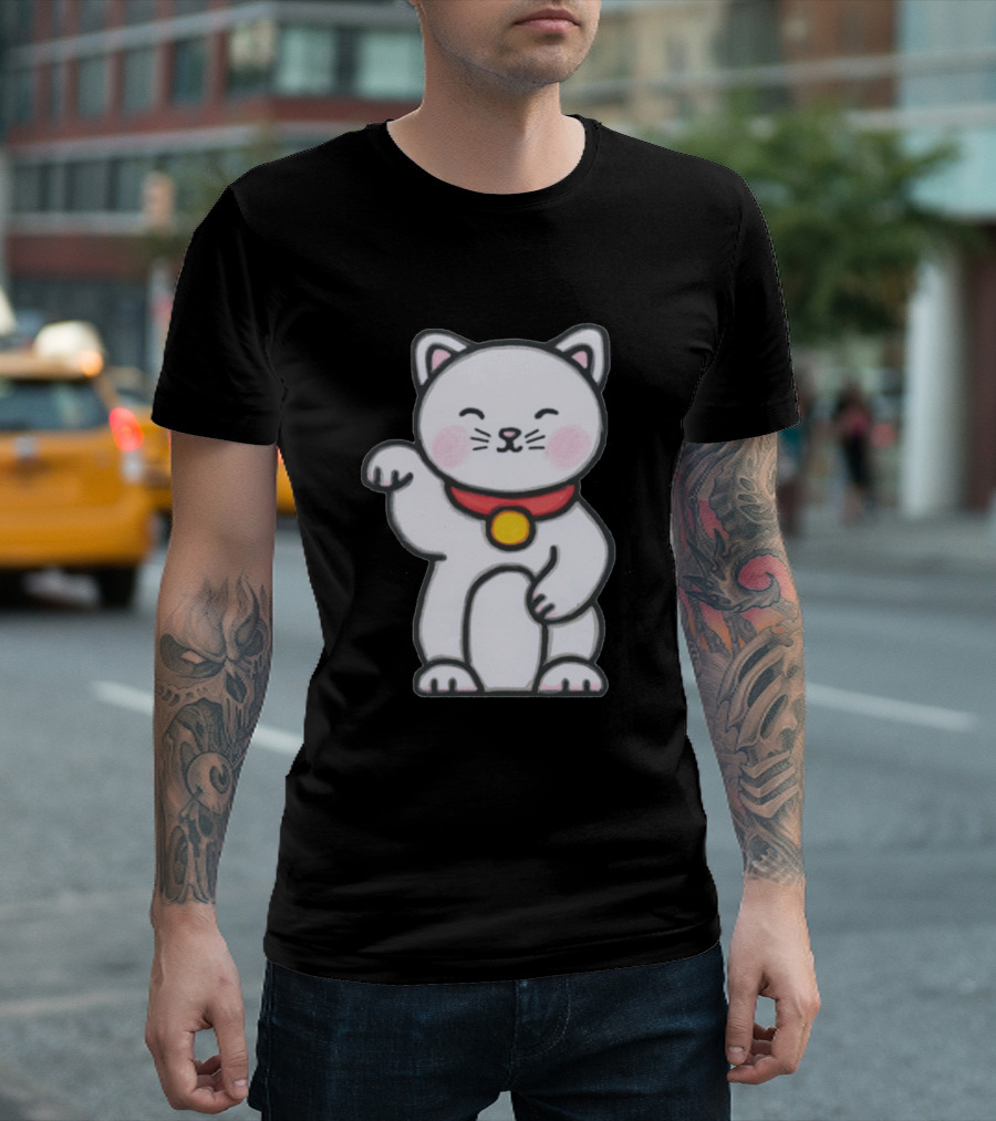 Lucky Shop Cat Maneki-Neko T-Shirt
