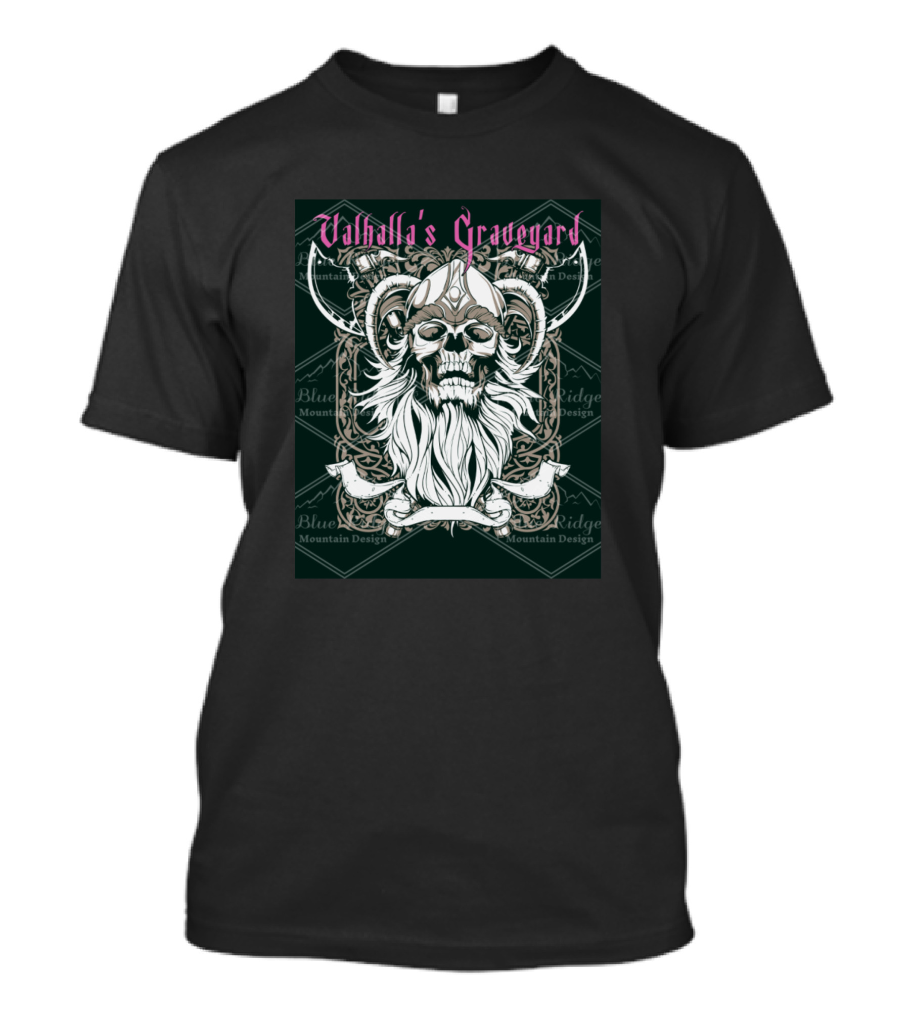 Valhalla's Graveyard Skull Norse Viking Warrior Helmet T-Shirt