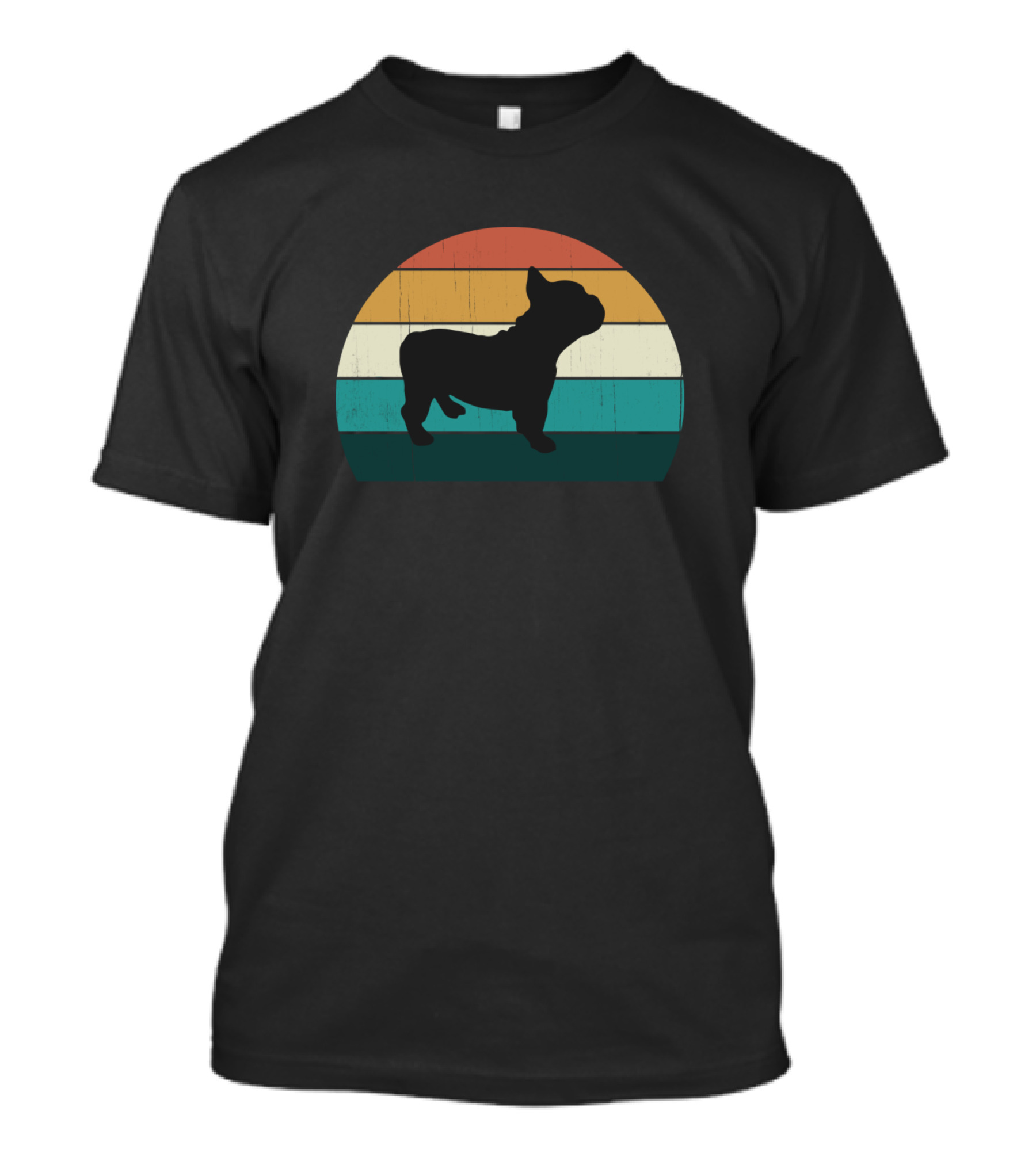 Retro French Bulldog Puppy Vintage Sunset Frenchie T-Shirt