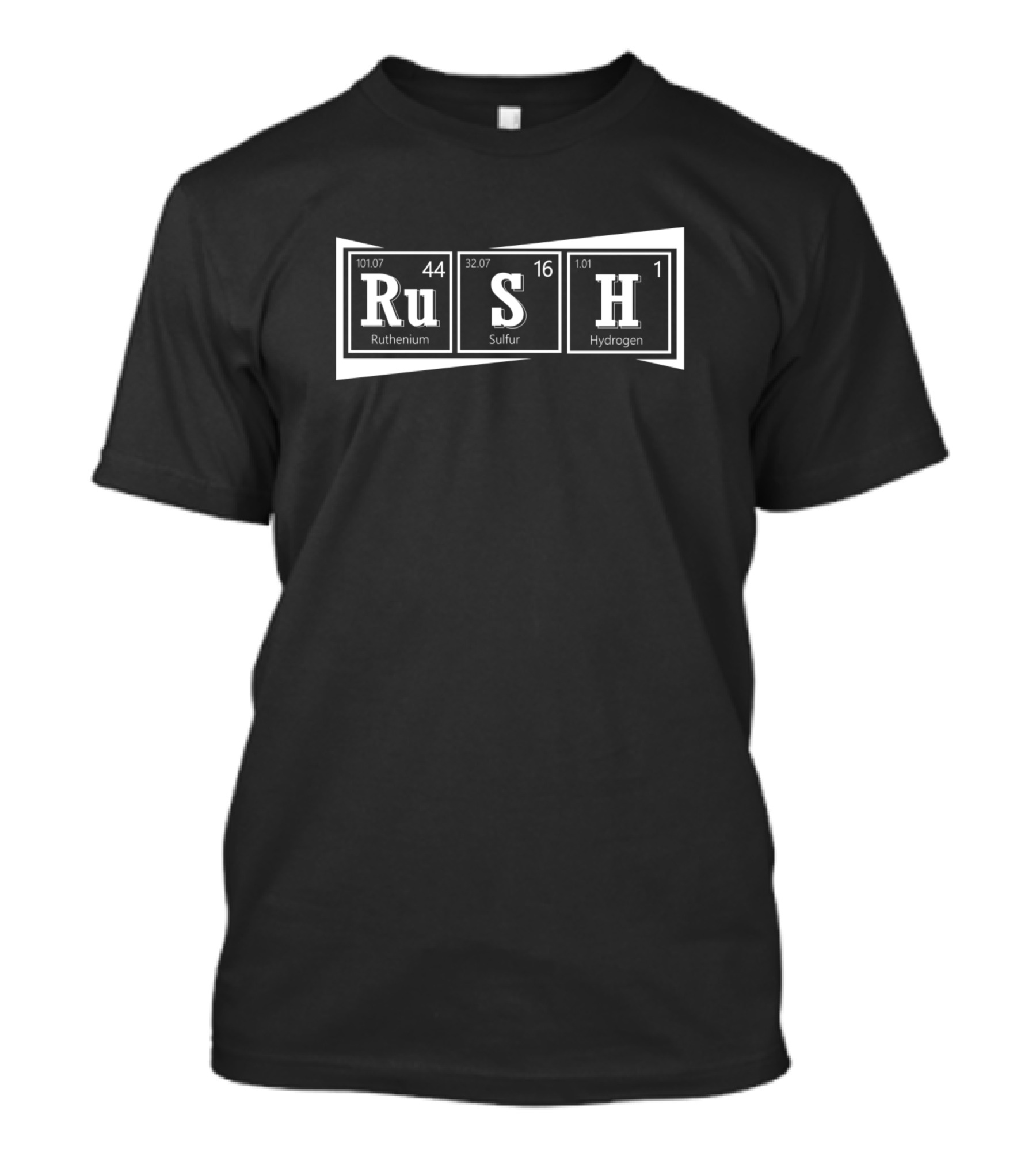 Rush Ru S H Ruthenium Sulfur Hydrogen Elements T-Shirt