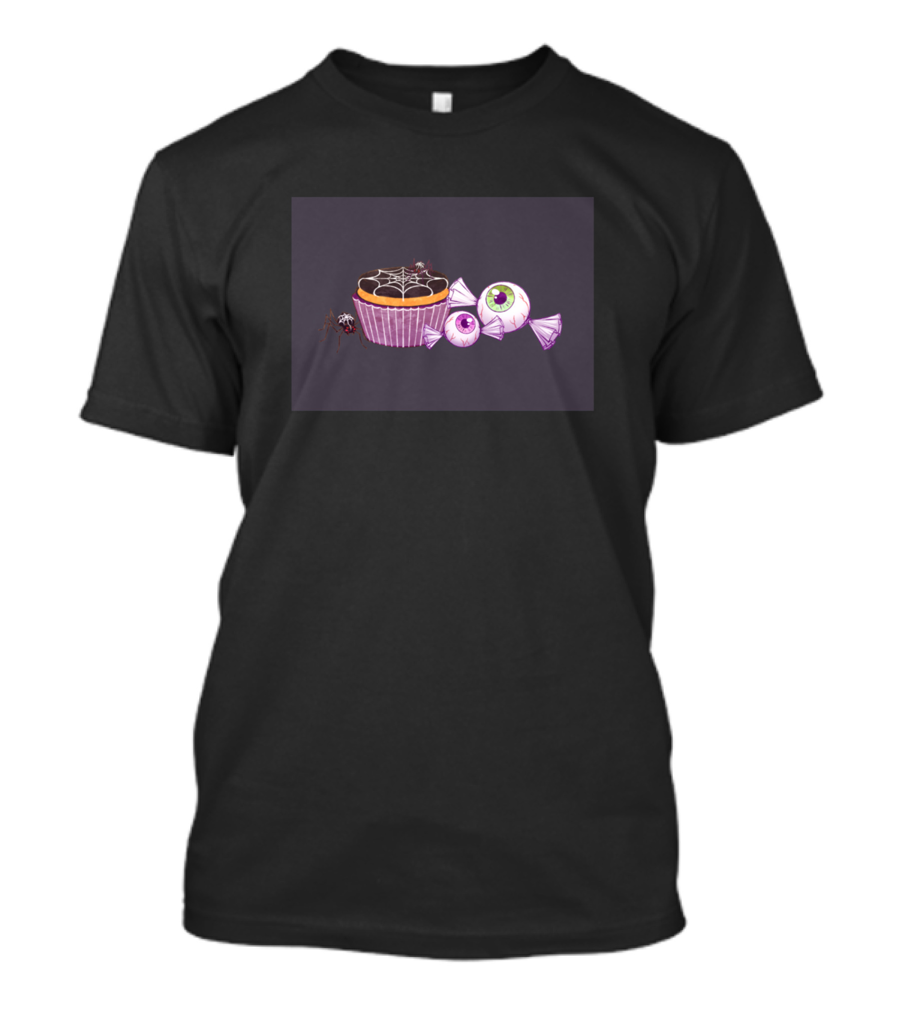 Spider Web Cupcake Eyeball Candies Halloween Treats T-Shirt