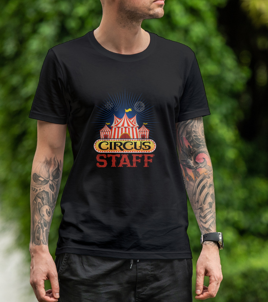 Vintage Circus Event Staff Tent And Fireworks T-Shirt