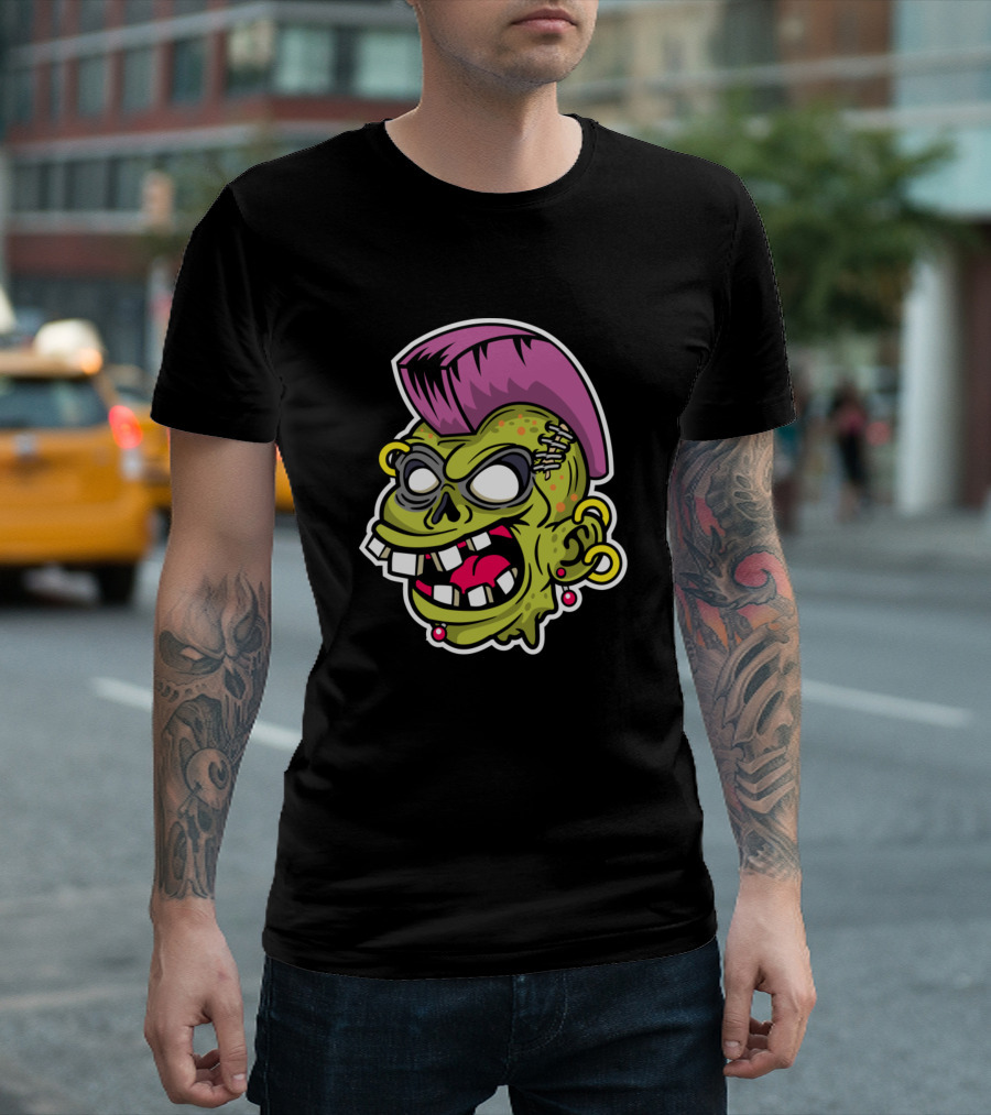Zombie Punk Mohawk Monster T-Shirt