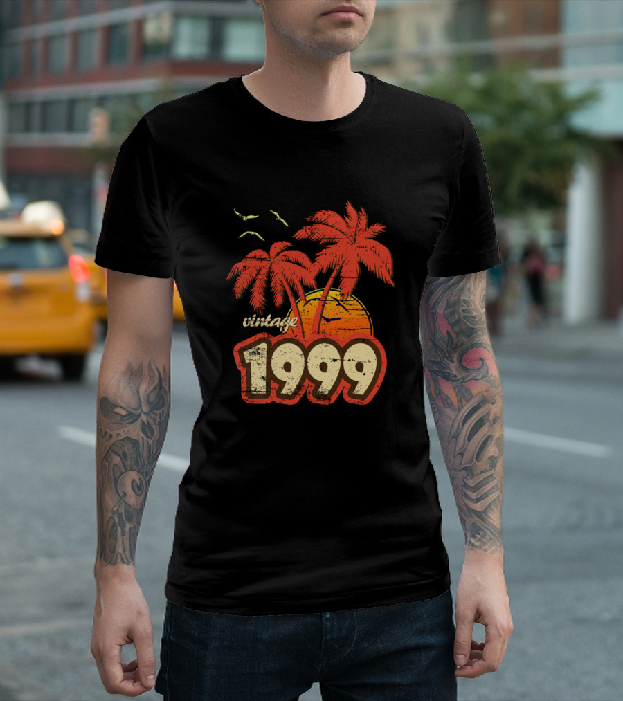 Vintage Palm Trees 1999 Sunset T-Shirt