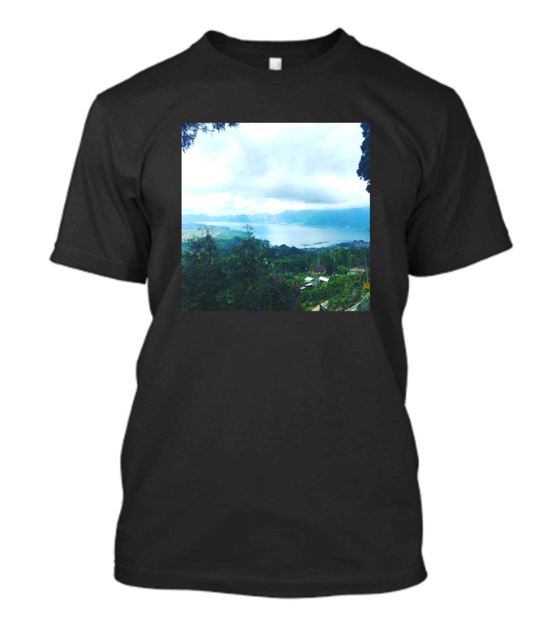 Balinese Scenery Panoramic Lakeview Lush Greenery T-Shirt