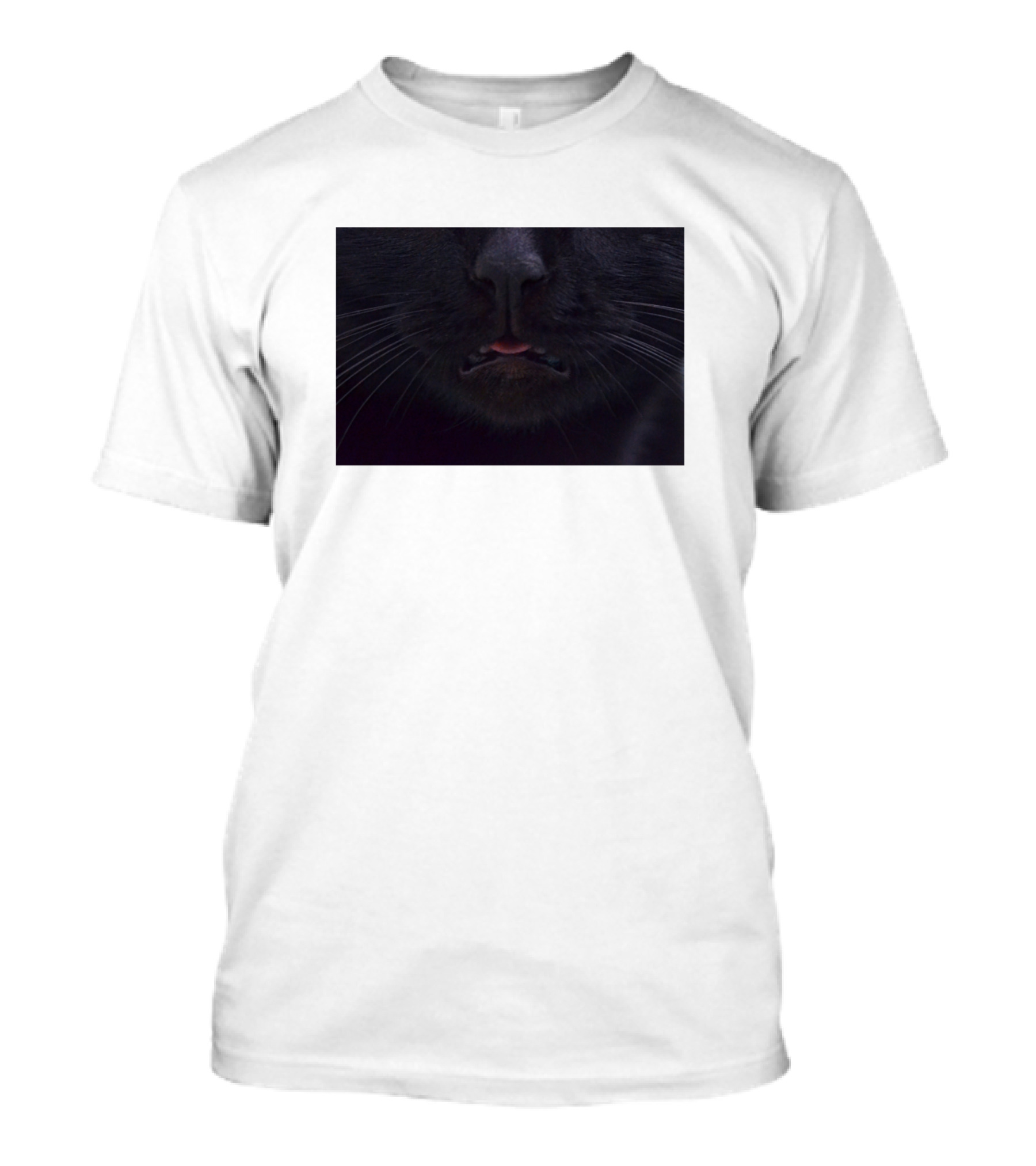 Black Cat Lover Funny Mouth Face Masks T-Shirt