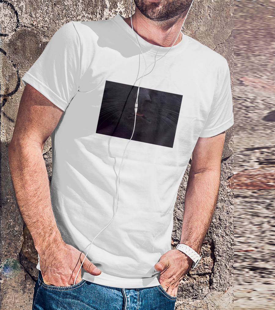 Black Cat Lover Funny Mouth Face Masks T-Shirt