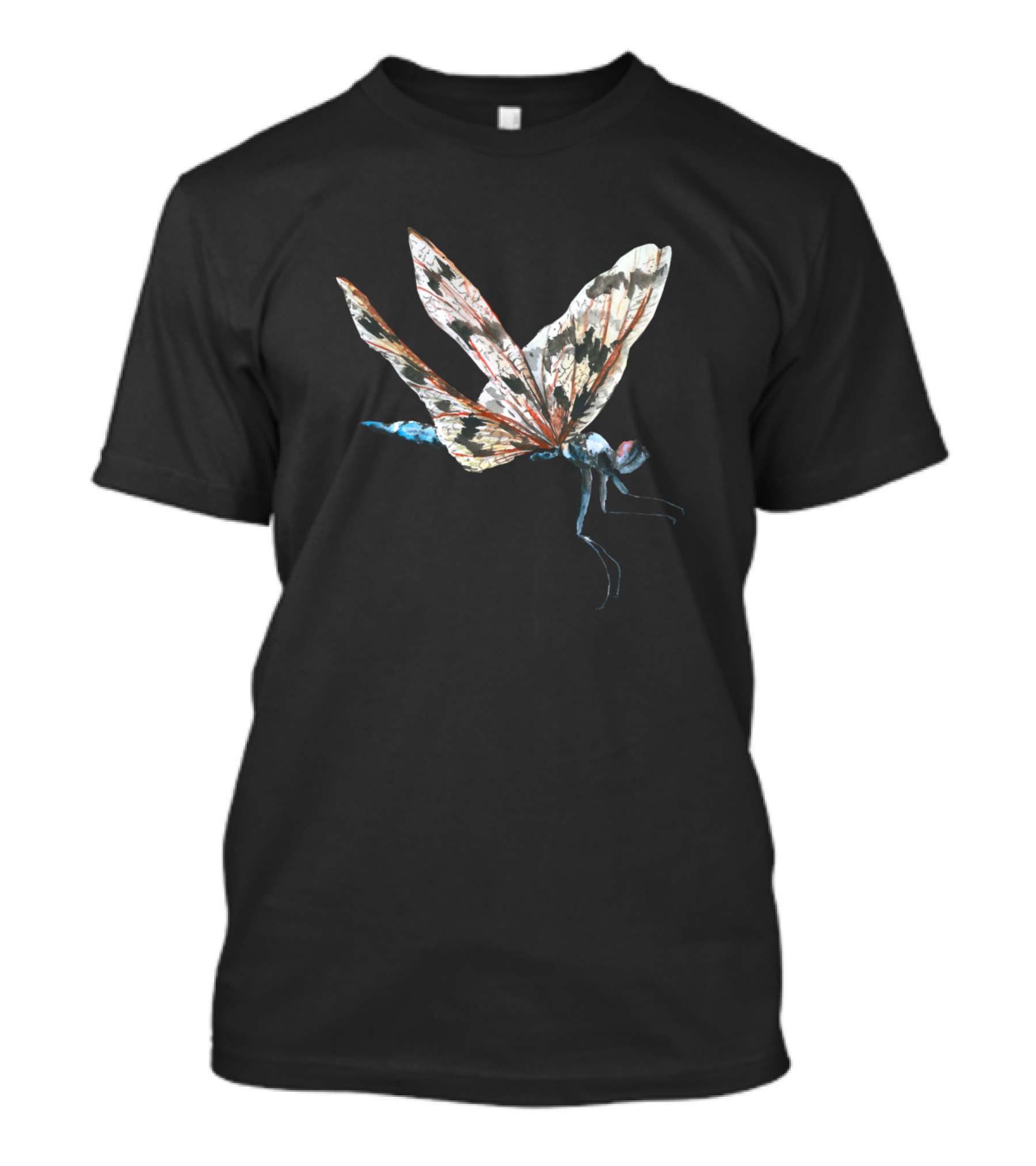 Brown Blue Dragonfly T-Shirt
