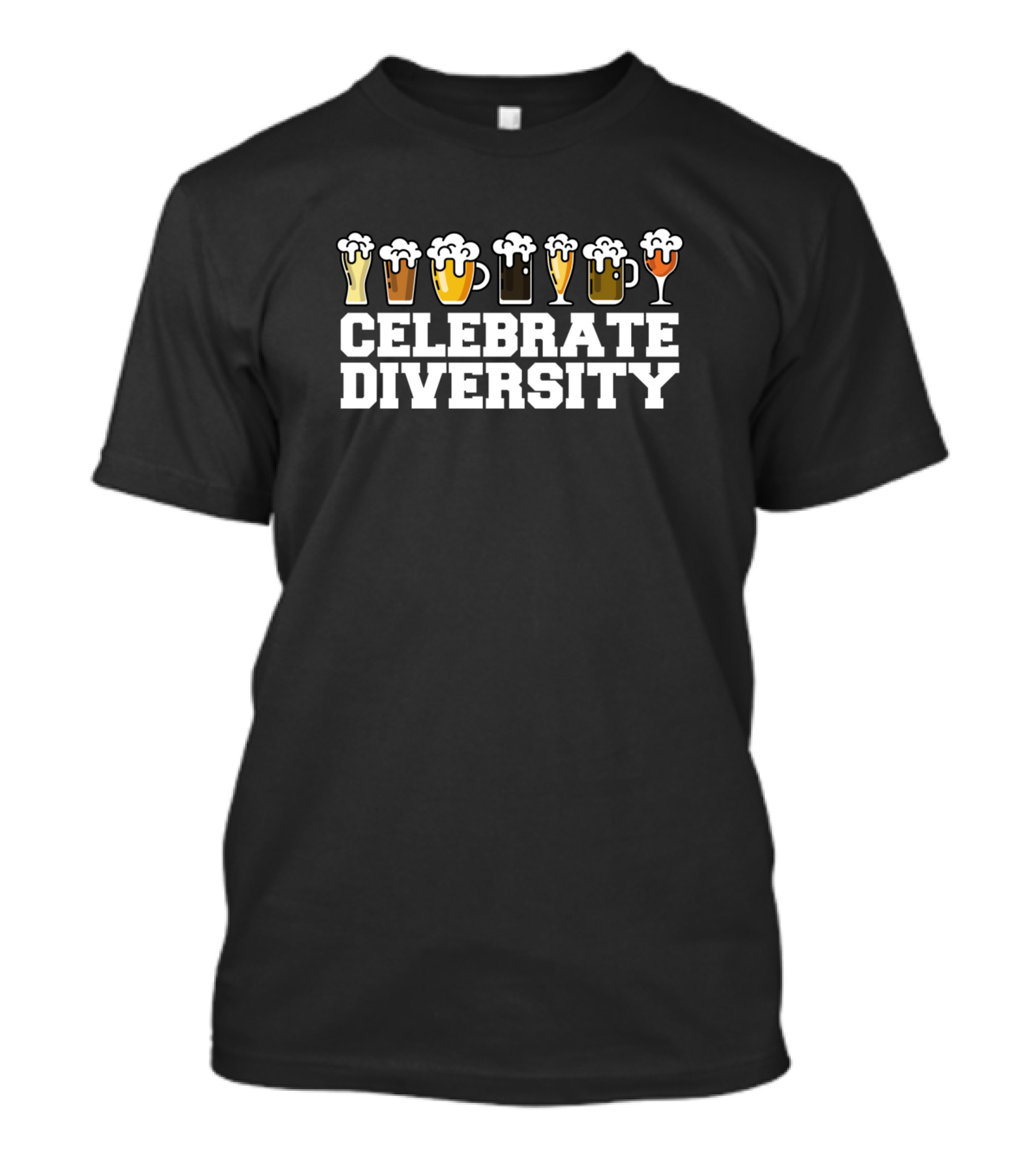 Celebrate Diversity Oktoberfest Beer Glasses T-Shirt