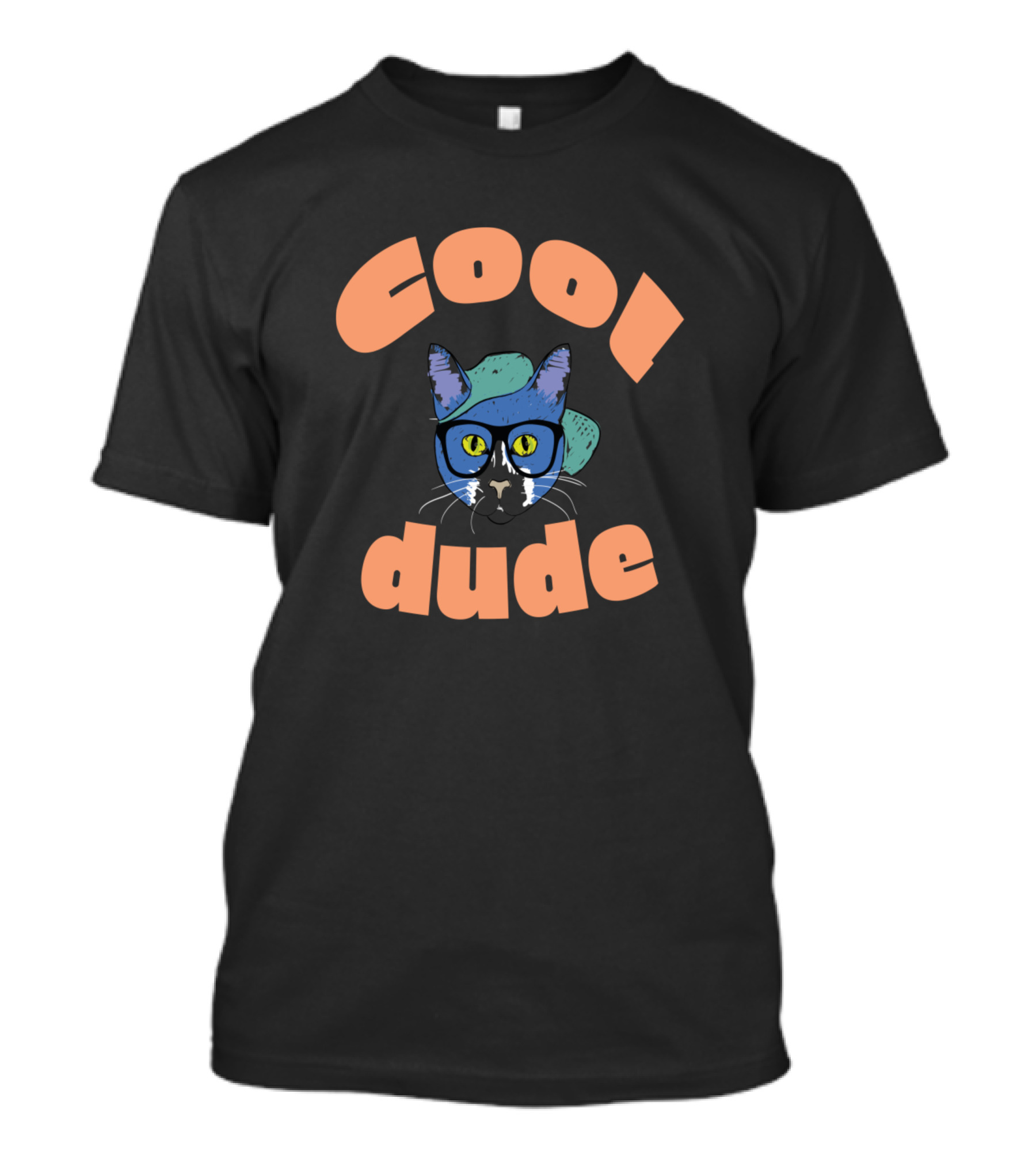 Cool Dude Cat With Glasses And Hat T-Shirt