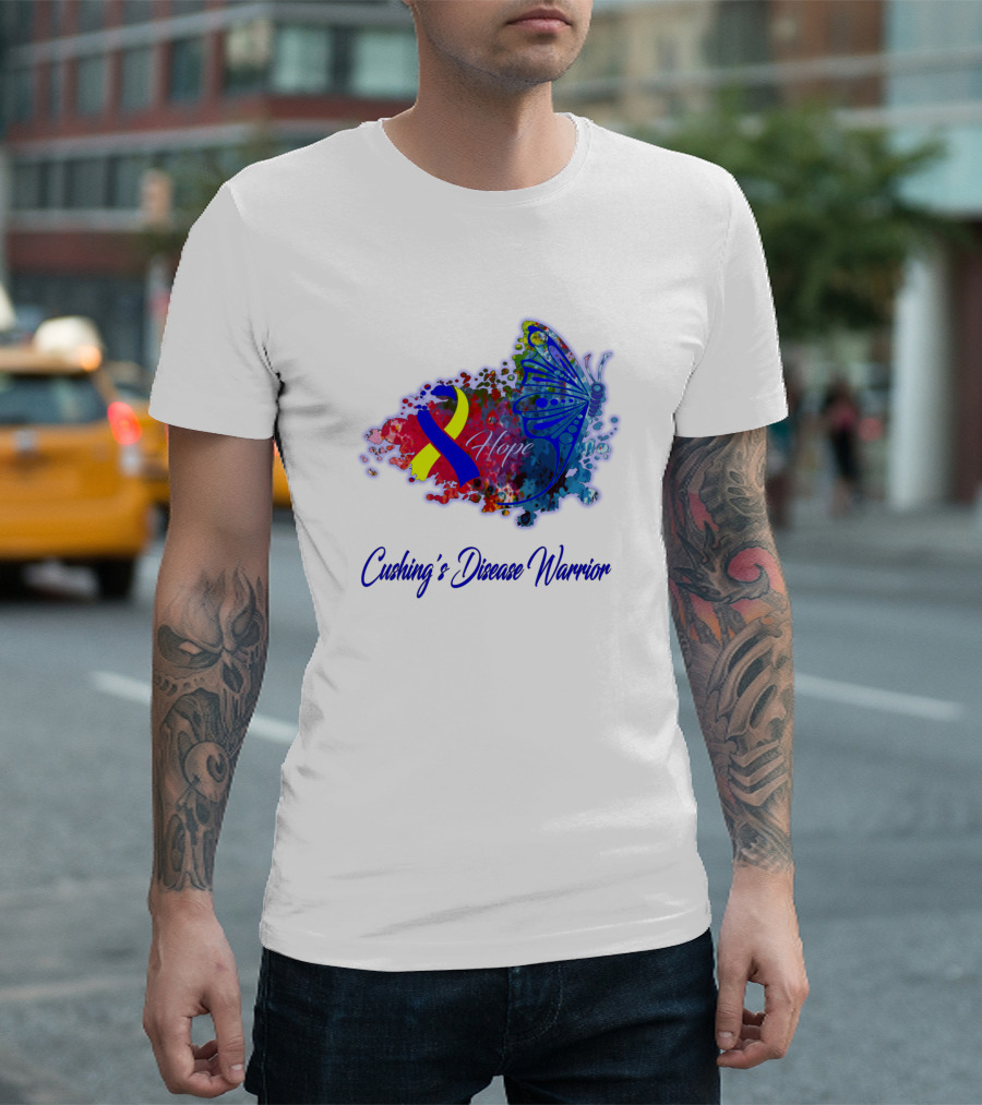 Cushing's Disease Warrior Hope Ribbon Butterfly T-Shirt