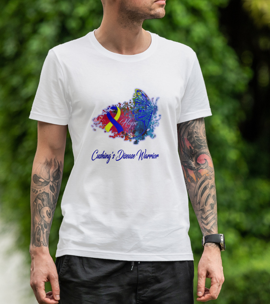 Cushing's Disease Warrior Hope Ribbon Butterfly T-Shirt