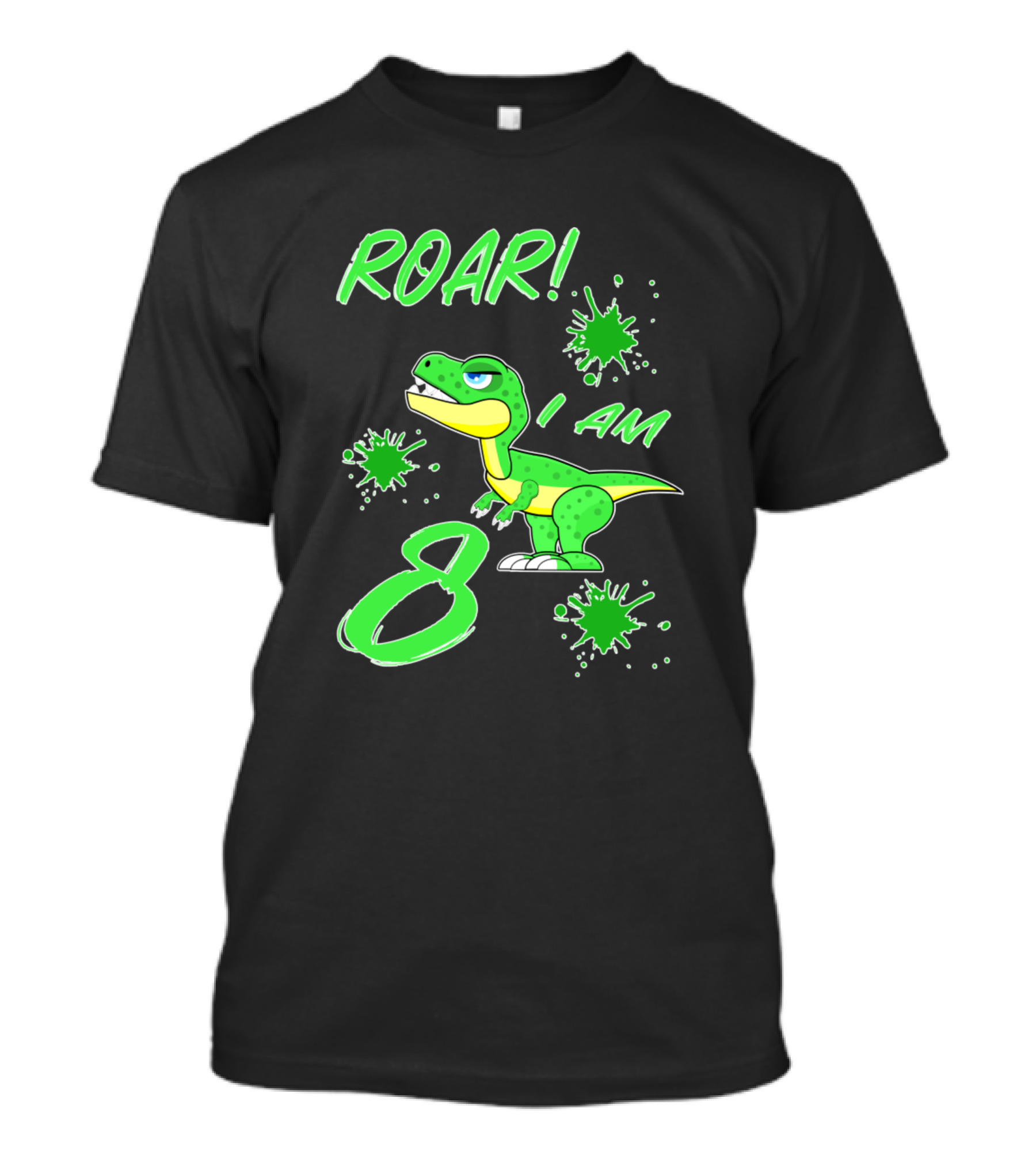 ROAR I Am 8 Dinosaur A Great A Dino T-Shirt