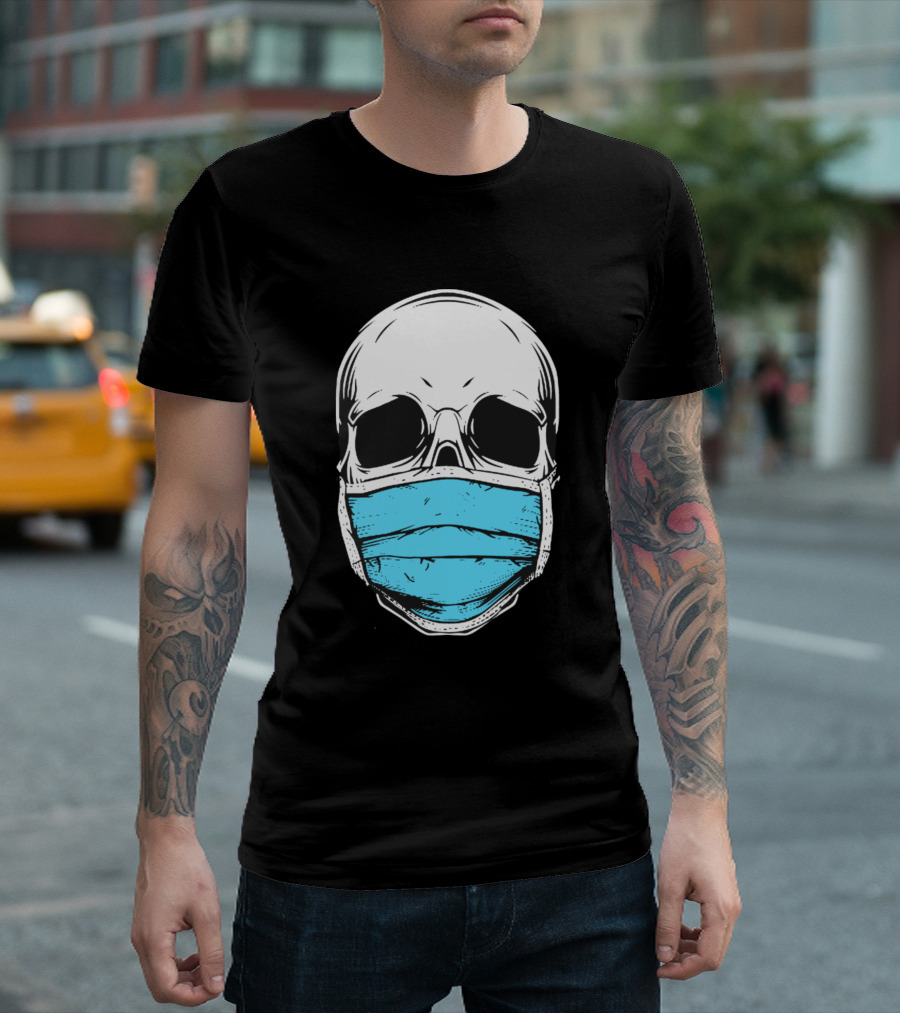 Skull with Blue Mask T-Shirt