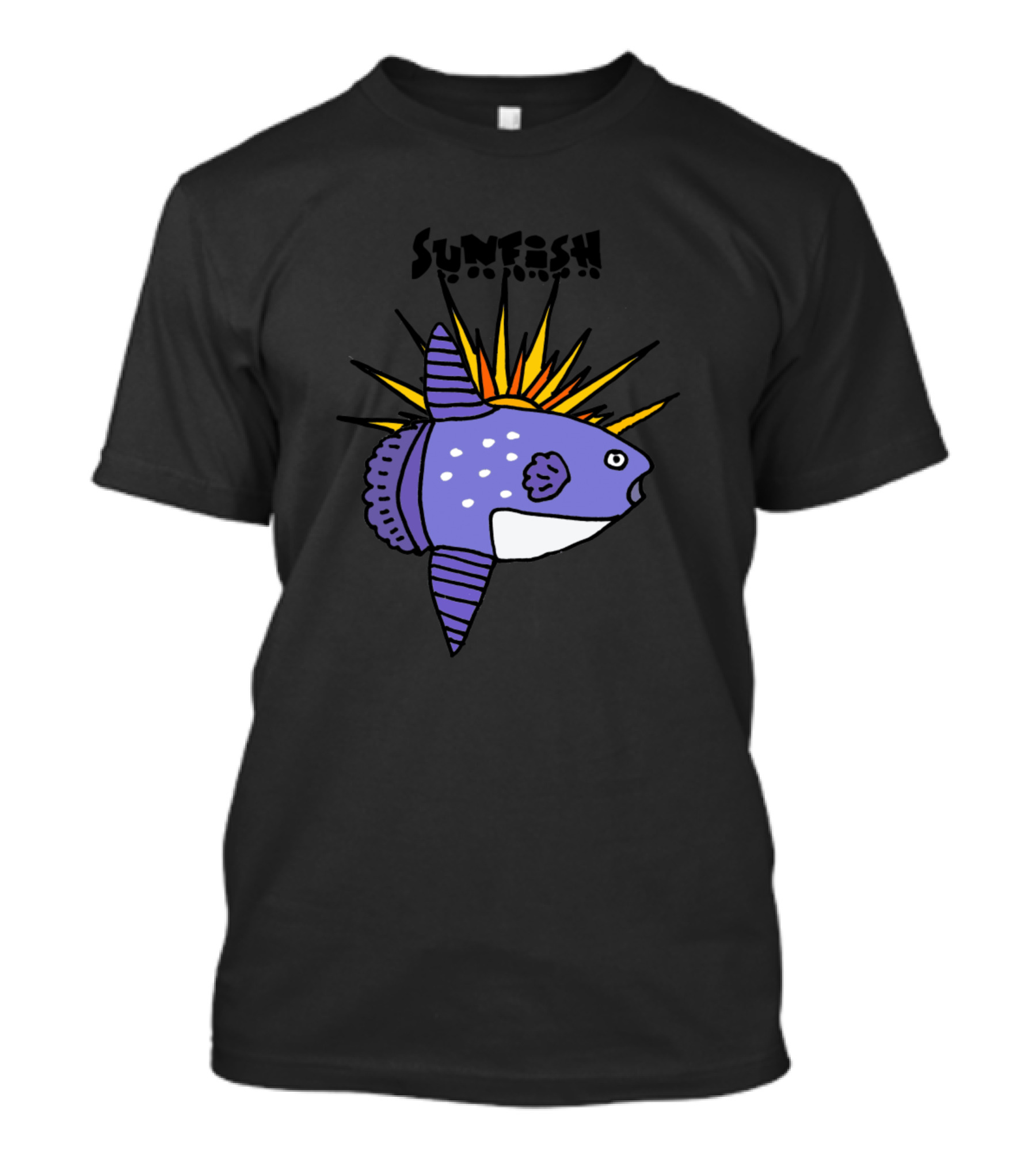 Sunfish Cartoon With Sunburst T-Shirt