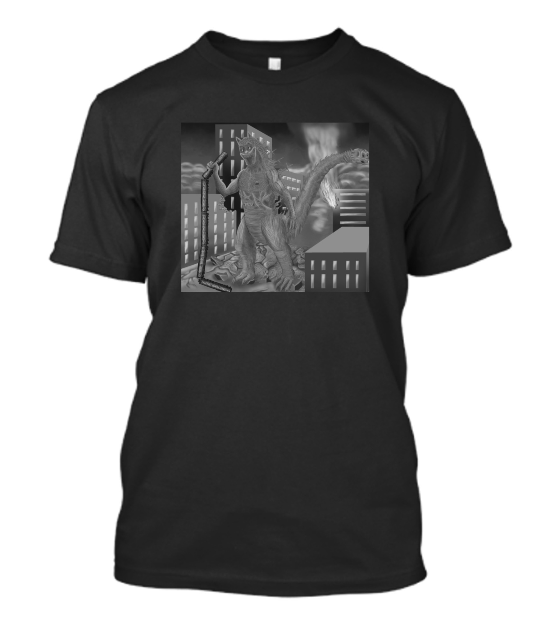 Garfzilla King Of The Lasagna Rampaging Through City T-Shirt