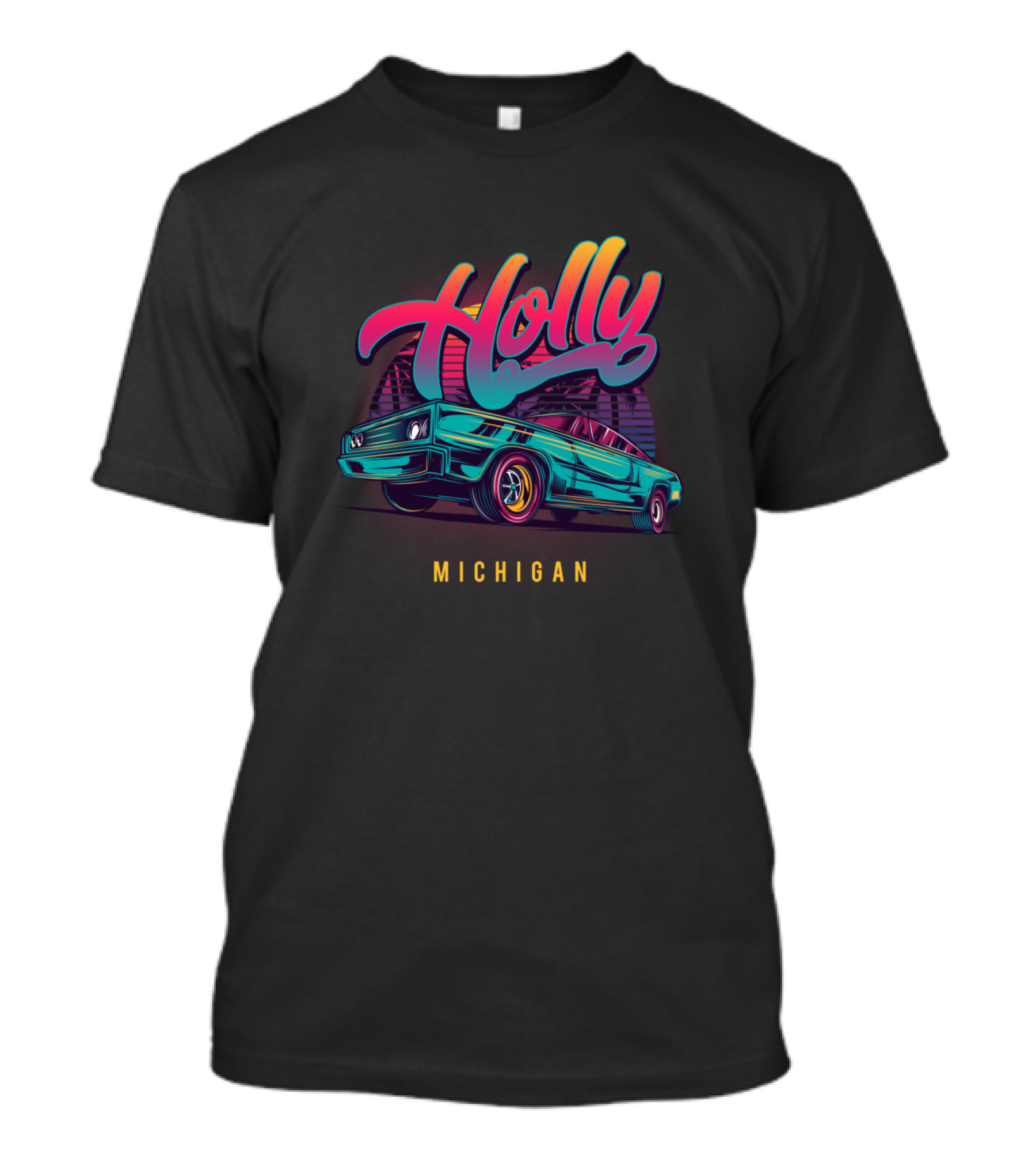 Holly Michigan Retro Vintage Muscle Cars Classic T-Shirt