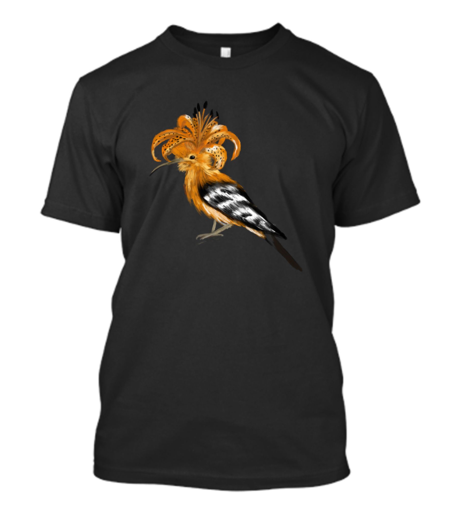 Hoopoe Bird Tiger Lily Fusion T-Shirt