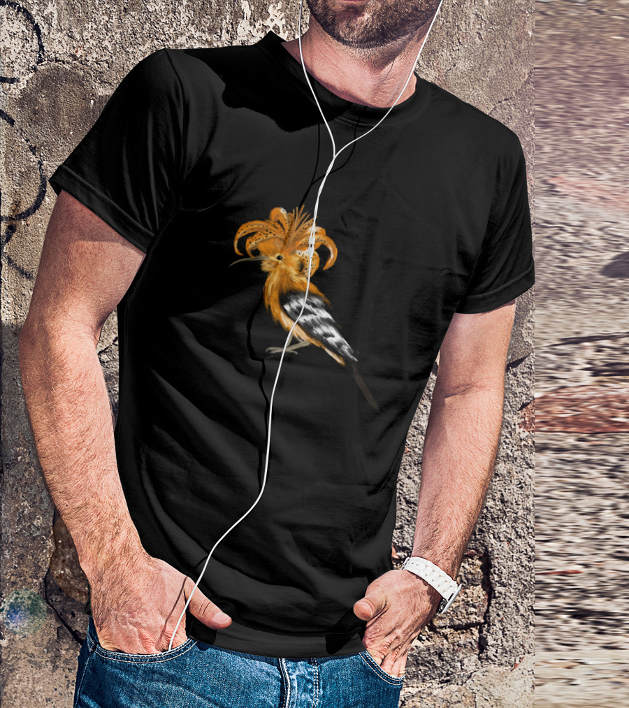 Hoopoe Bird Tiger Lily Fusion T-Shirt