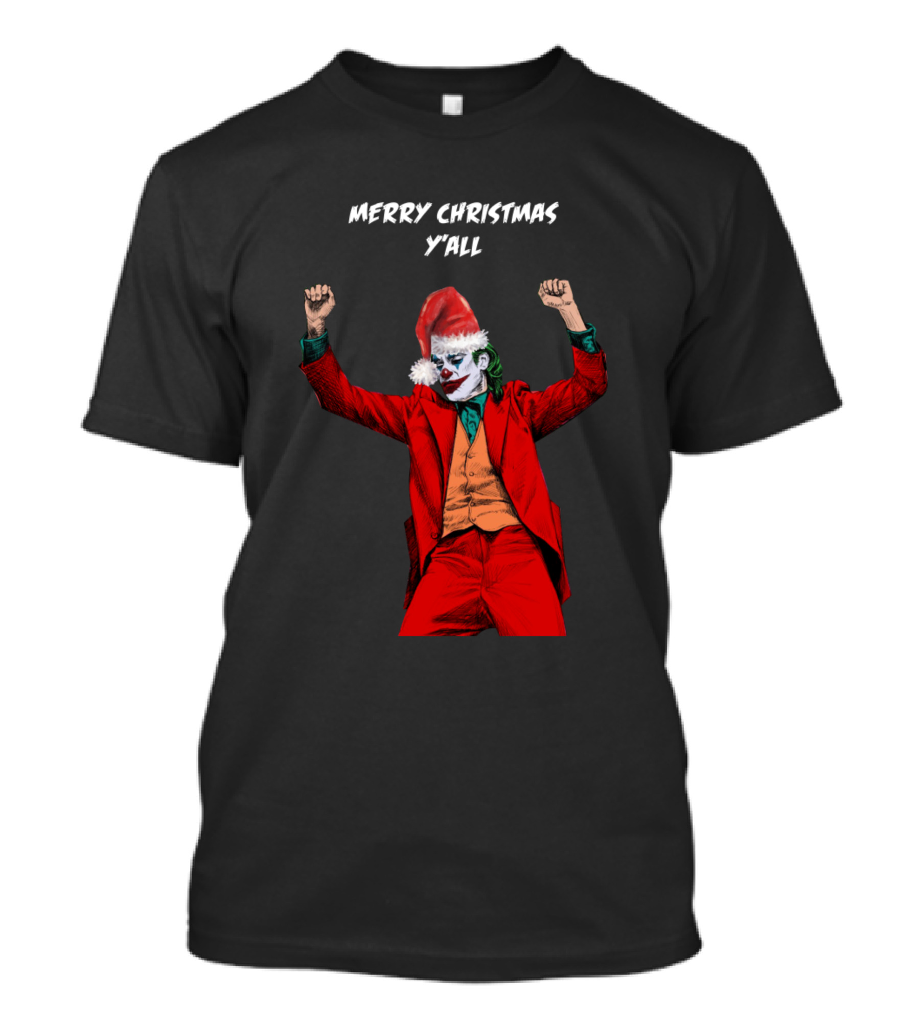 Joker Merry Christmas Y'all Santa Suit T-Shirt