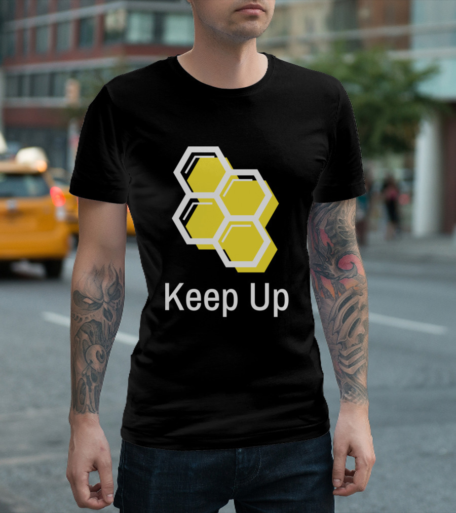 Keep Up Ladies Yacht Club Hexagon Yellow T-Shirt