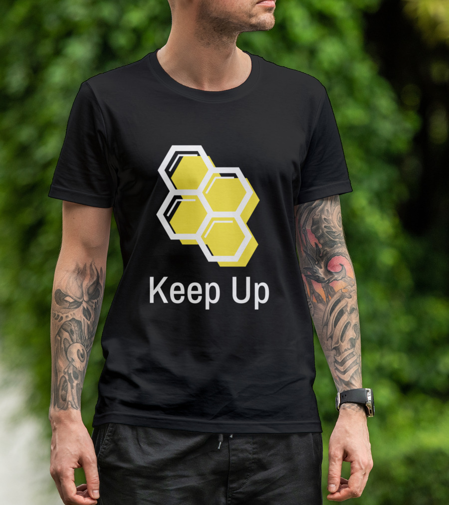 Keep Up Ladies Yacht Club Hexagon Yellow T-Shirt