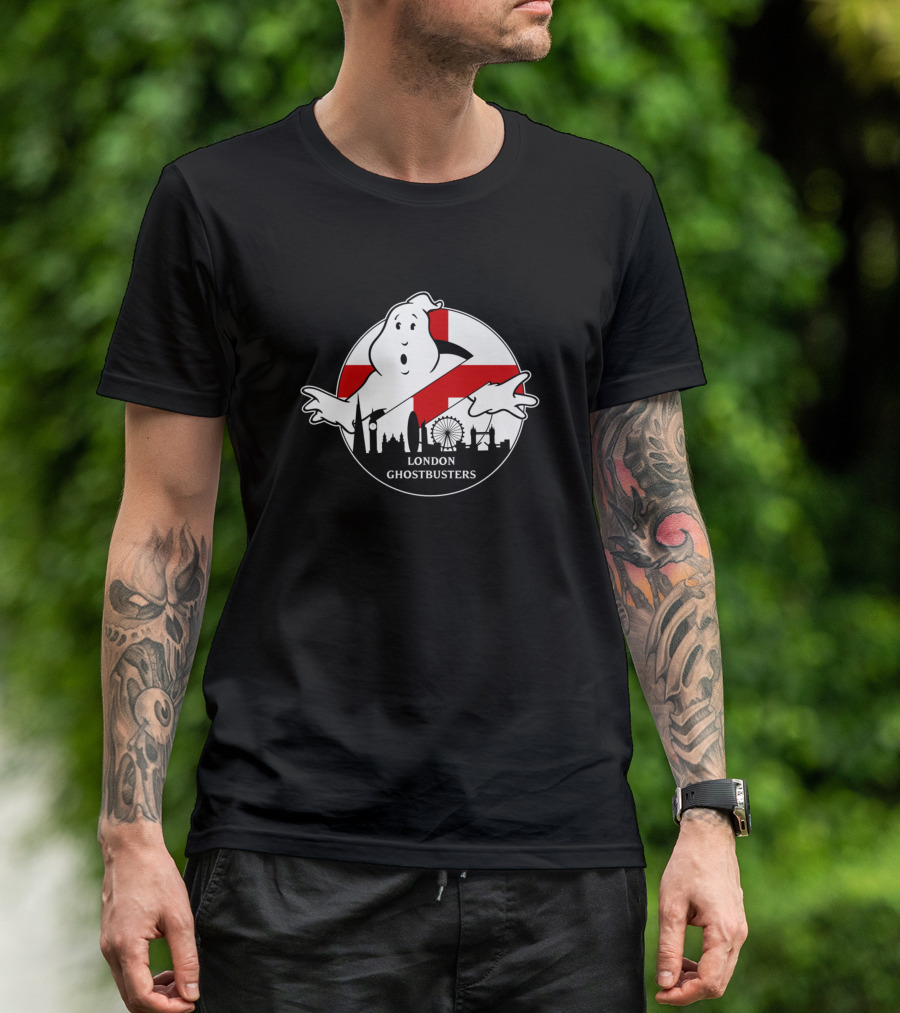 London Ghostbusters St George's Cross Skyline Emblem T-Shirt