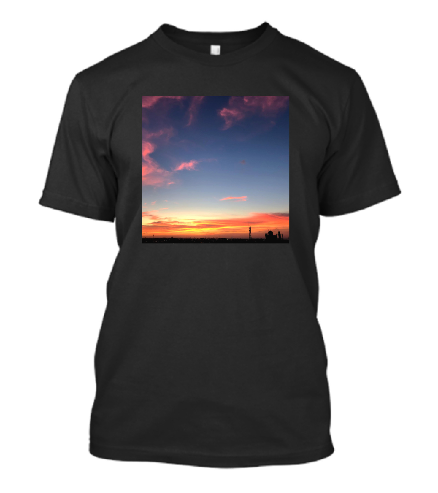 Rainbow Summer Sunset Sky Expansive Horizon With Vibrant Colors T-Shirt