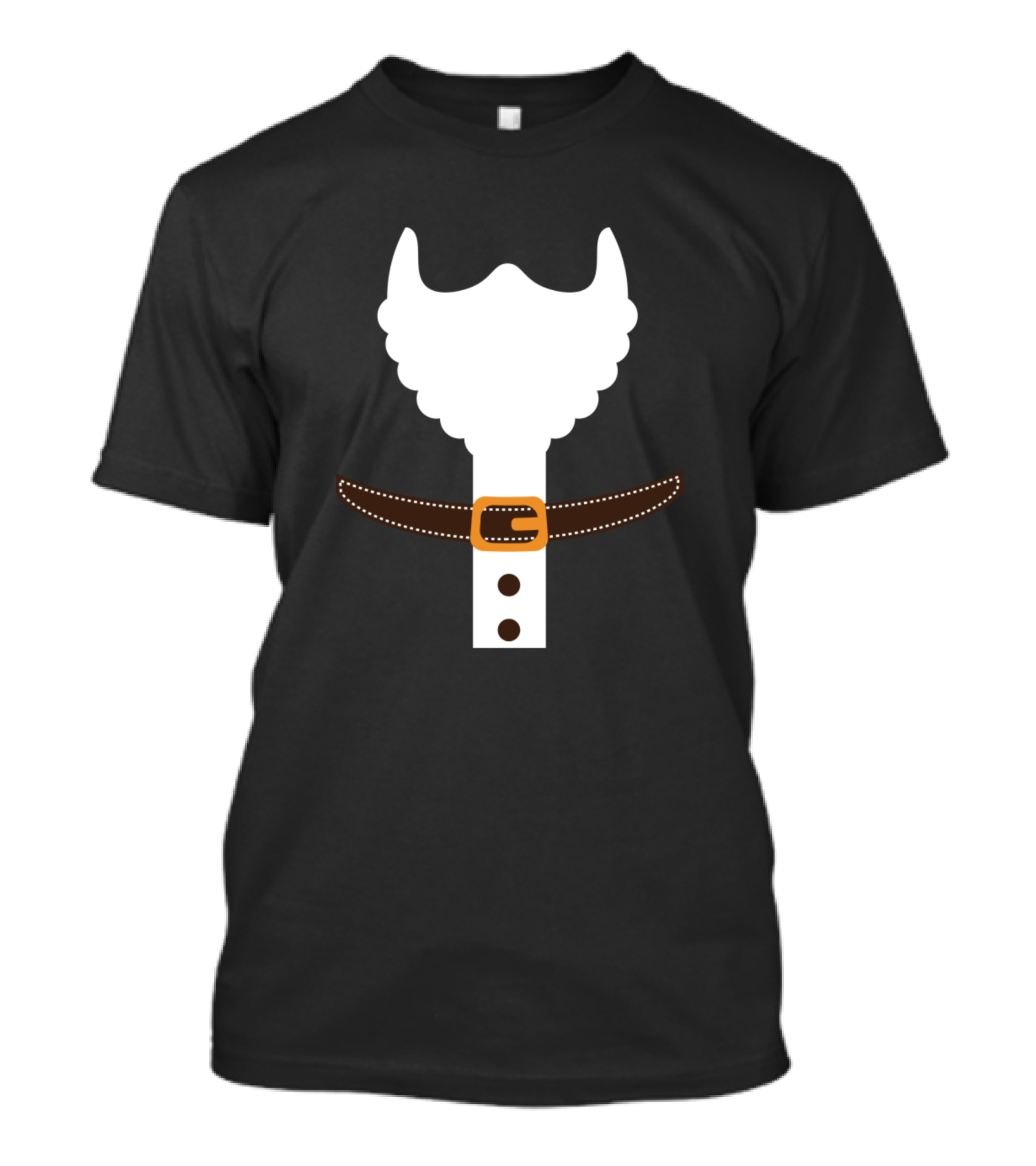 Santa Claus Beard And Suit Belt T-Shirt