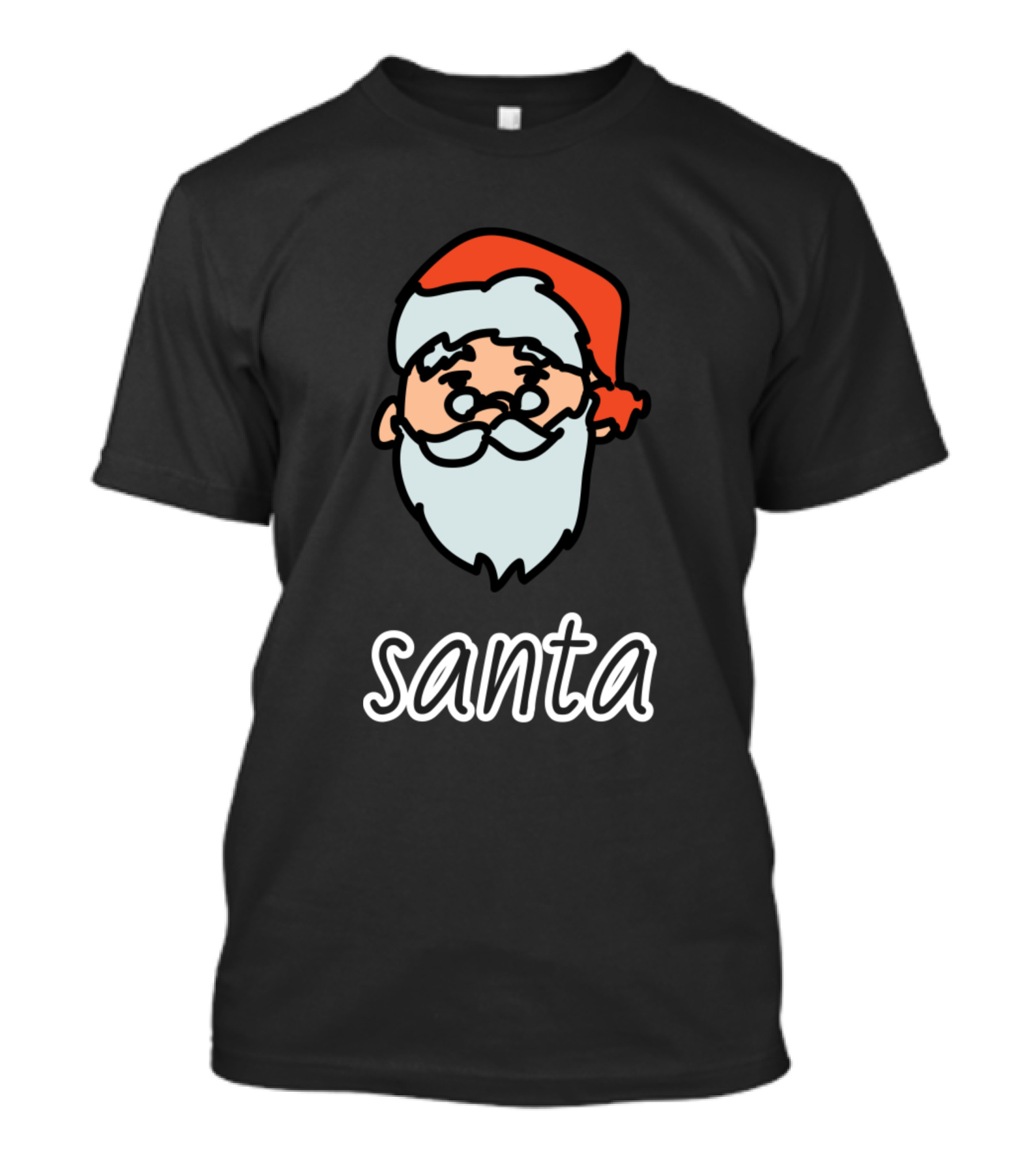 Santa Claus Holiday Cheer Icon Text Santa T-Shirt