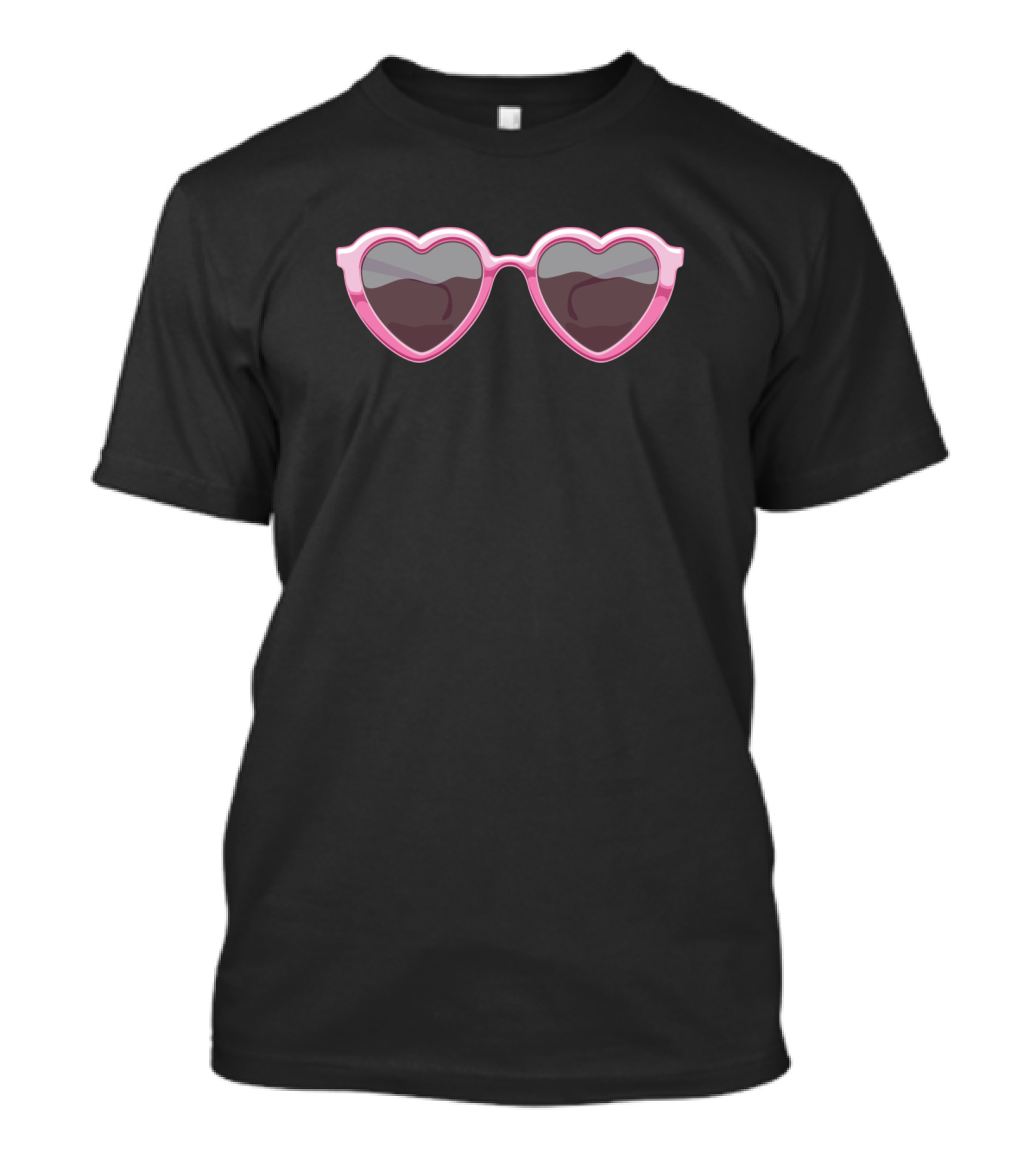 Pink Metallic Heart Shaped Sunglasses T-Shirt