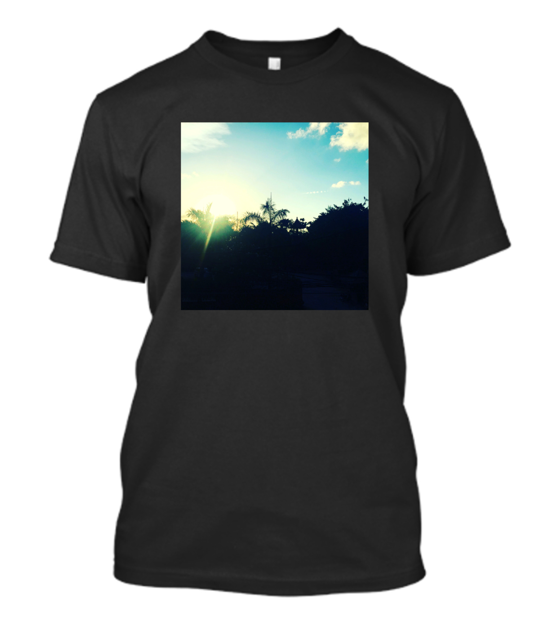 Sunset View In Bali Tropical Sky Palm T-Shirt