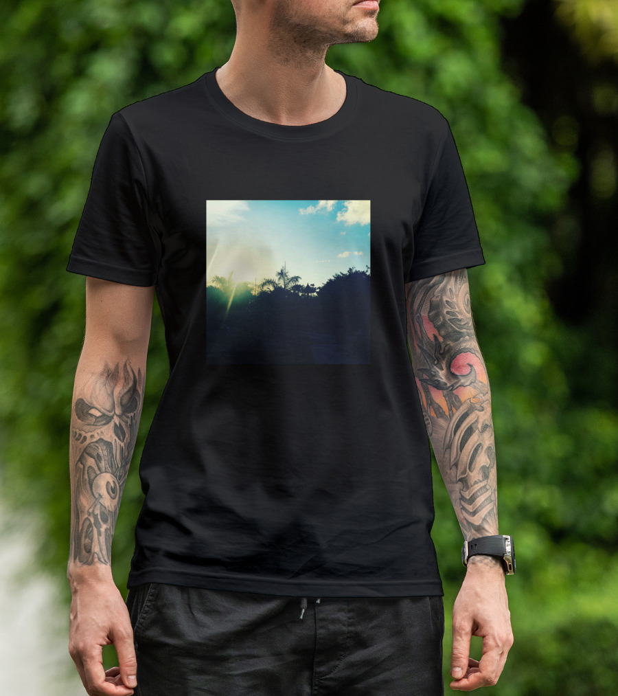 Sunset View In Bali Tropical Sky Palm T-Shirt
