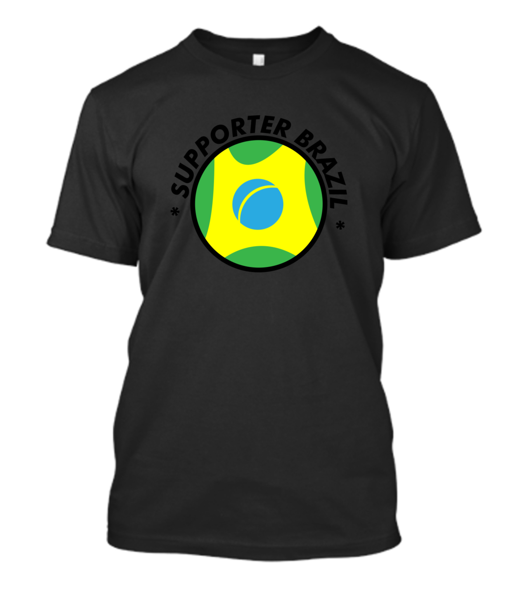Supporter Brazil Football Circle Emblem T-Shirt