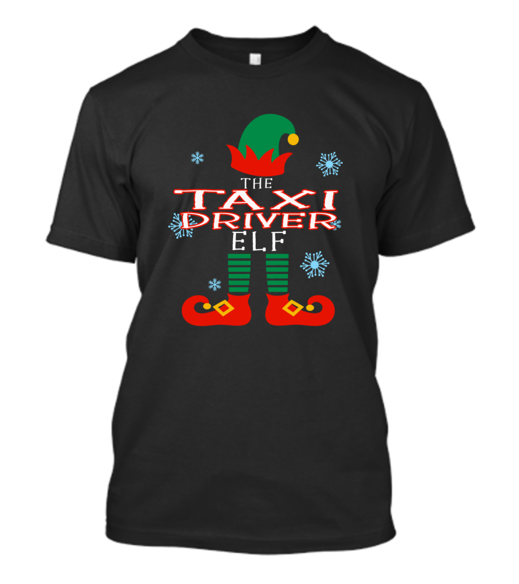 The Taxi Driver Elf Holiday Fun T-Shirt