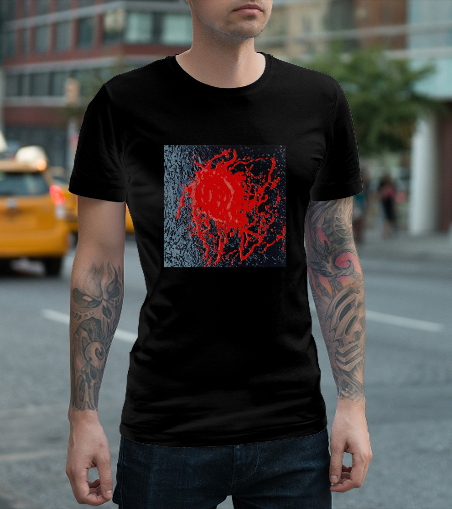 Unique Style Creative Look Red Abstract Splash T-Shirt