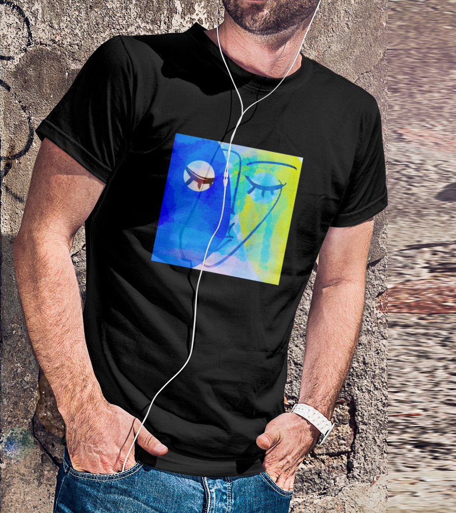 Unique Style Different Watercolor Abstract Face T-Shirt