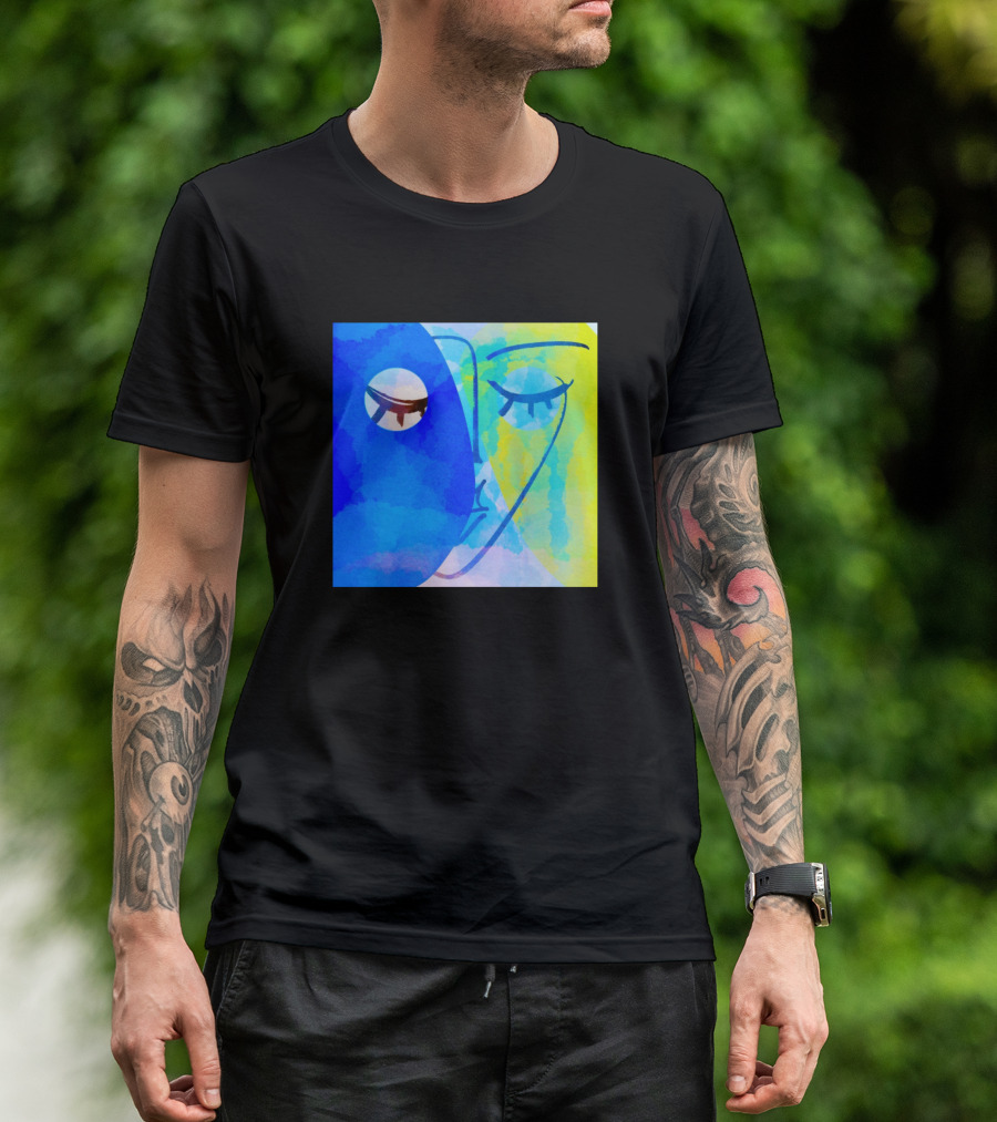 Unique Style Different Watercolor Abstract Face T-Shirt