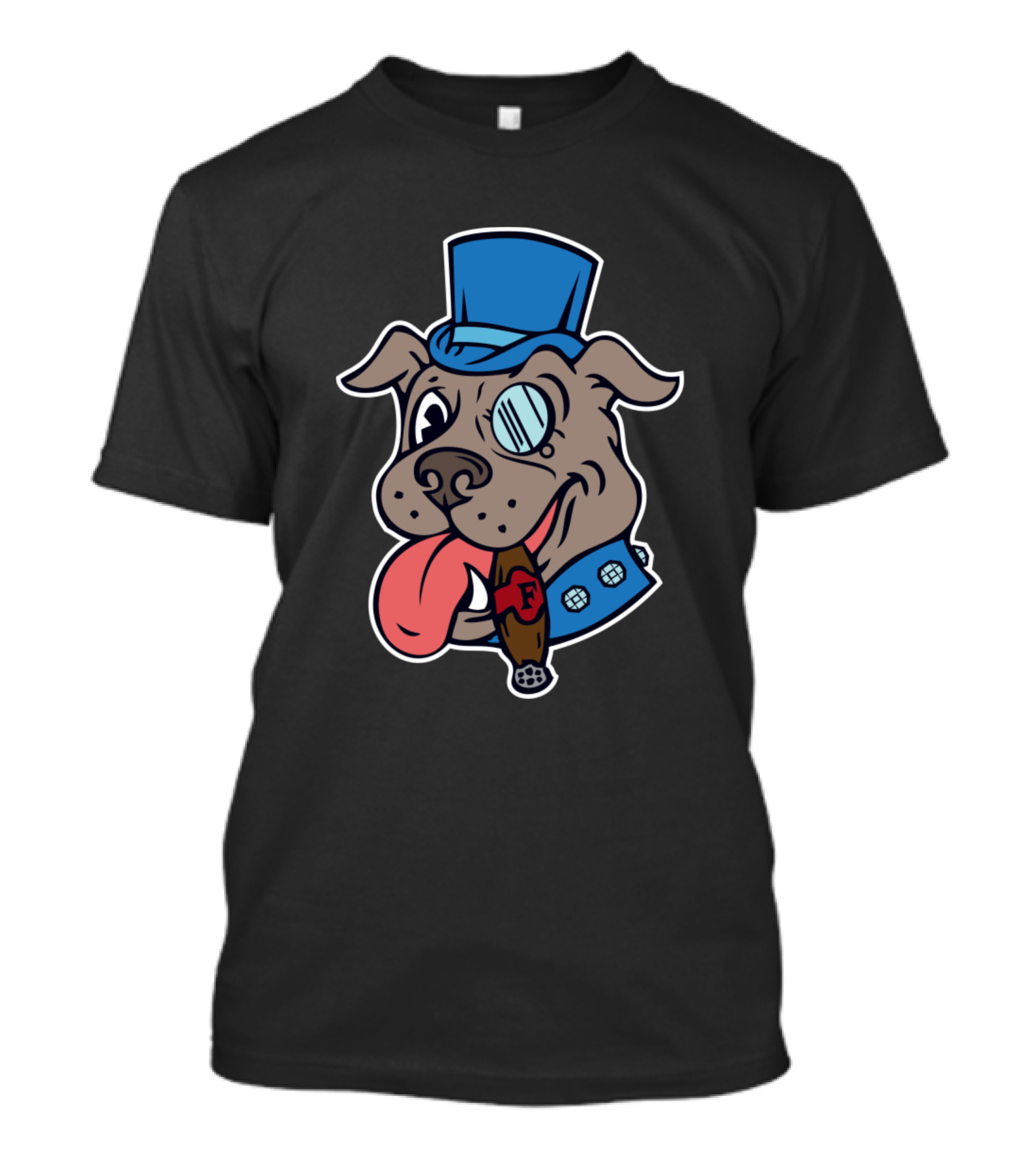 Uptown Pup Monocle Cigar Top Hat Fun T-Shirt