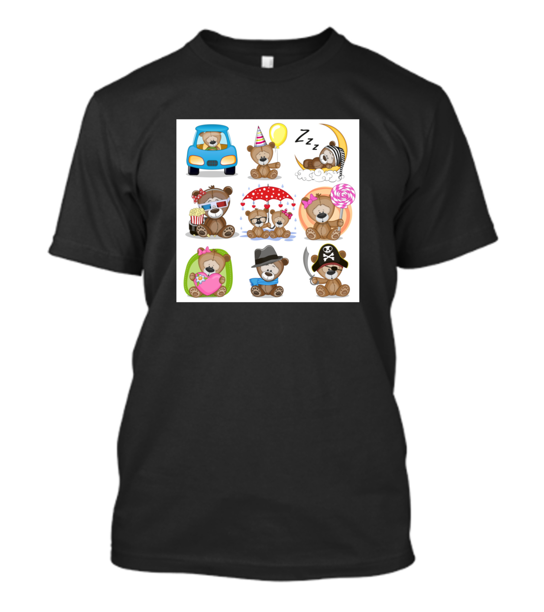 Teddy Bears In Cute Costumes With Props And Accessories T-Shirt