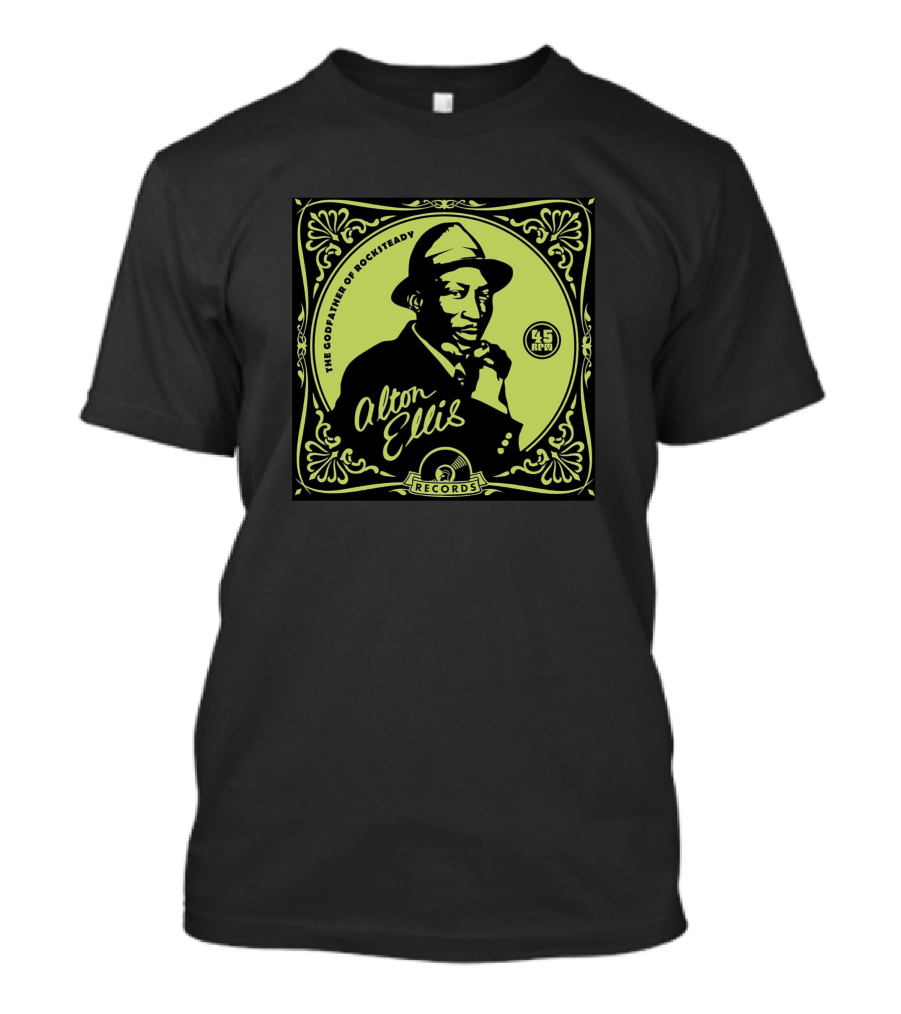 Alton Ellis The Godfather Of Rocksteady Records 45 RPM T-Shirt