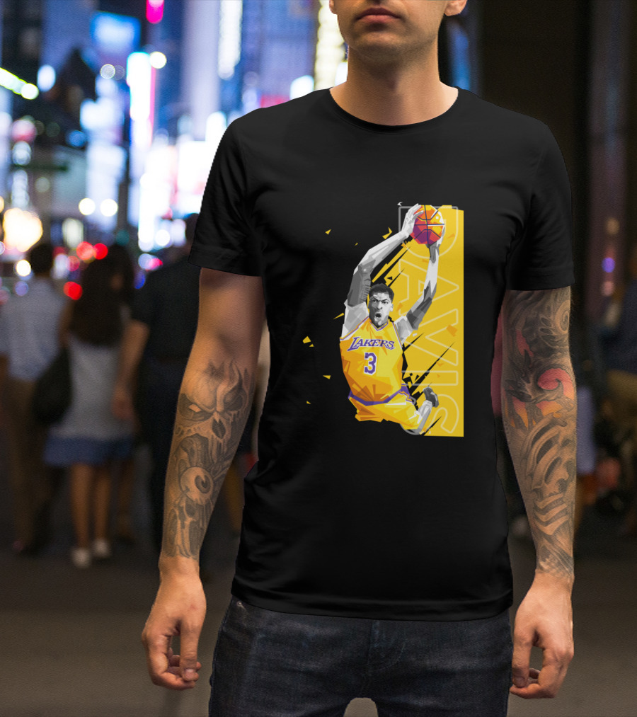 Los Angeles Lakers Anthony Davis Powerful Dunk T-Shirt