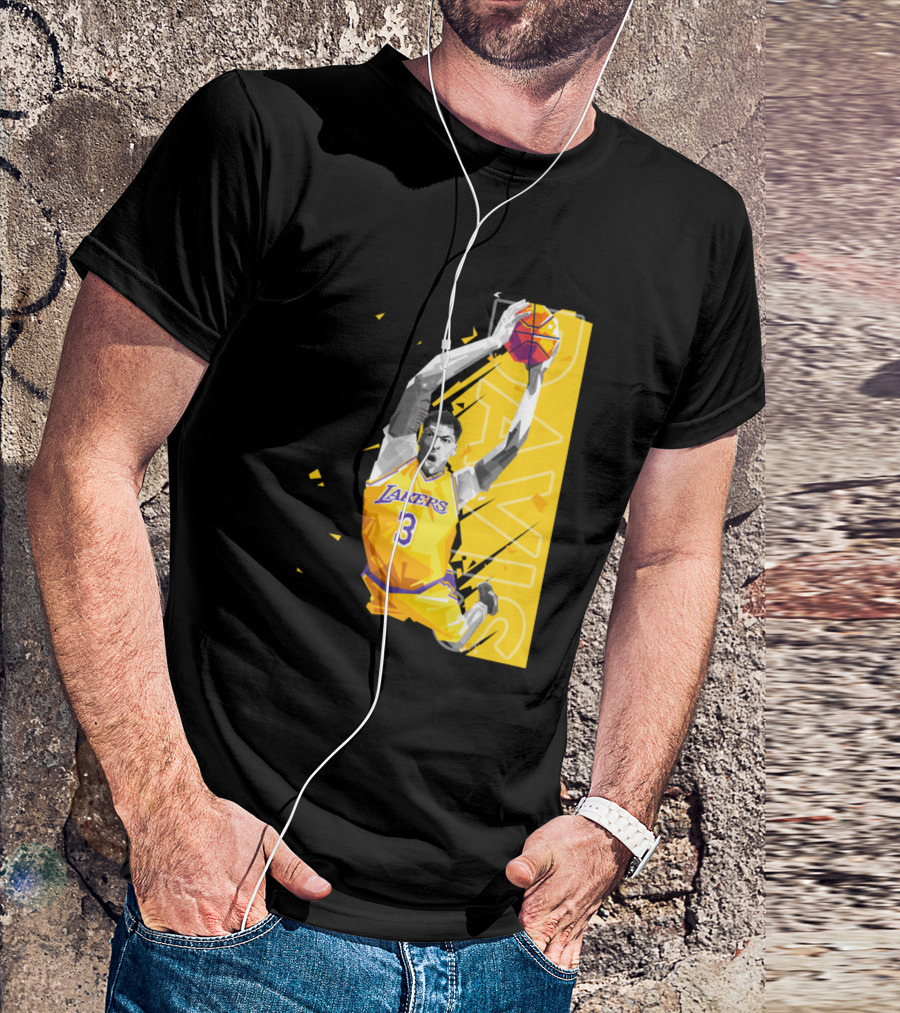 Los Angeles Lakers Anthony Davis Powerful Dunk T-Shirt