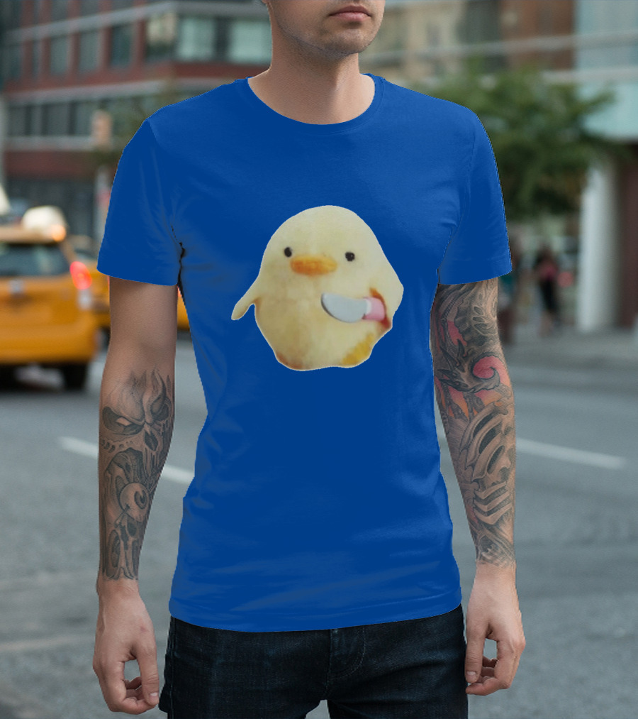 Bird With Knife Meme Cute Plush Kawaii Aesthetic T-Shirt