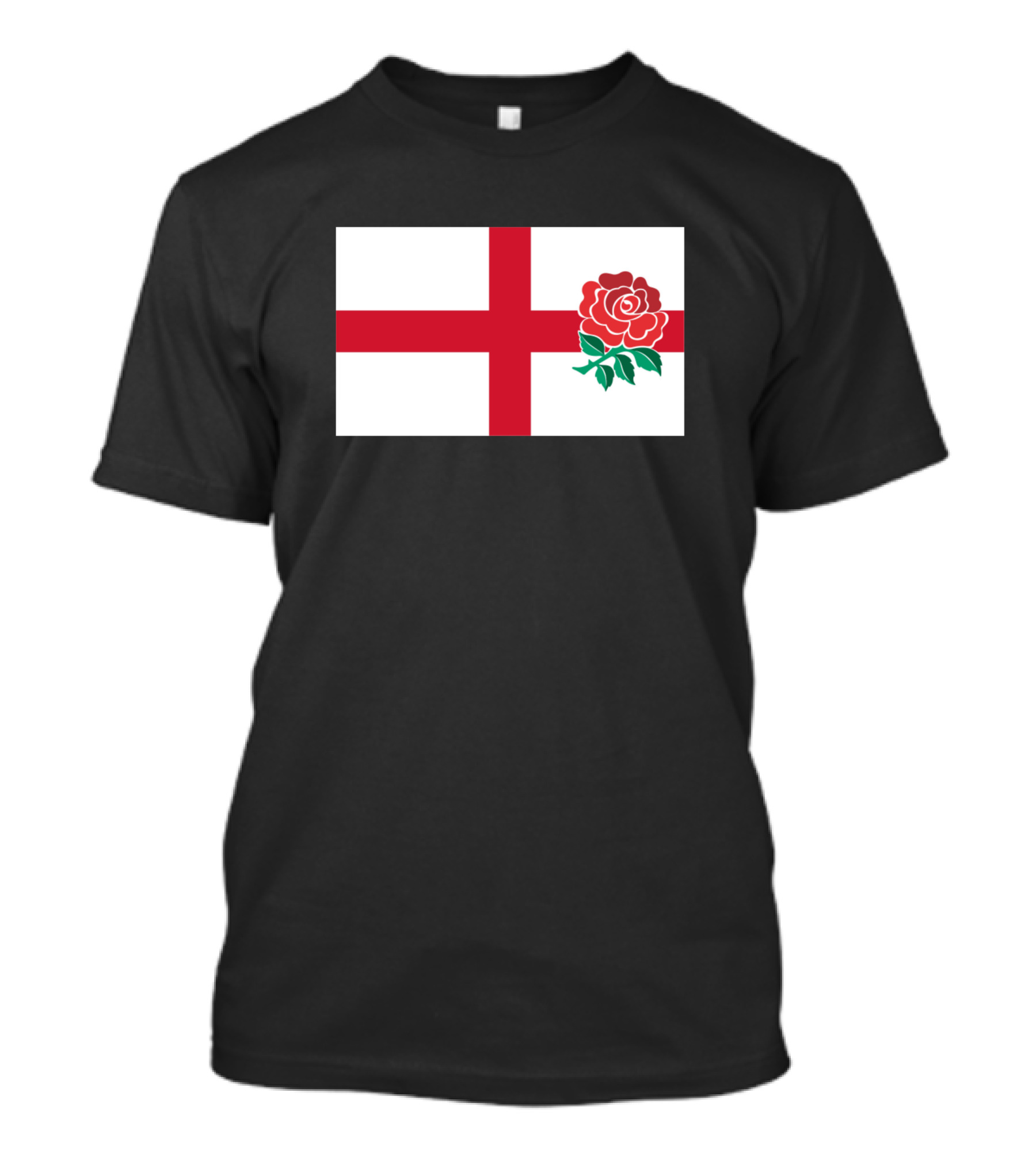 England Rugby Team St George's Cross With Red Rose T-Shirt