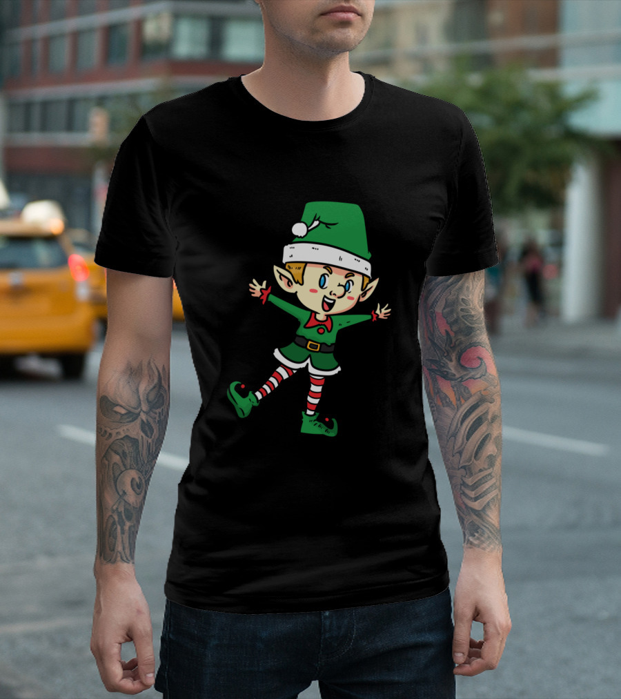 Green Elf Joyful Christmas Spirit T-Shirt