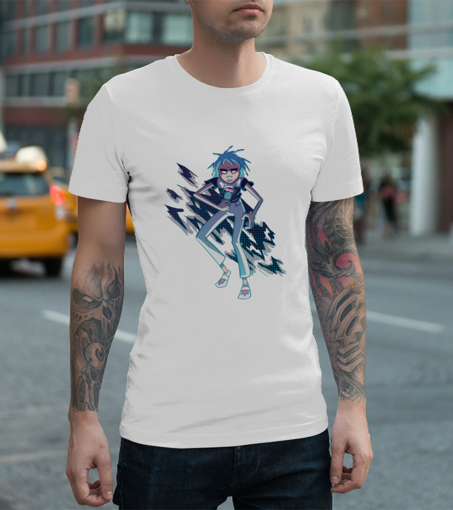 2D Tranz Gorillaz Music Character Pose T-Shirt